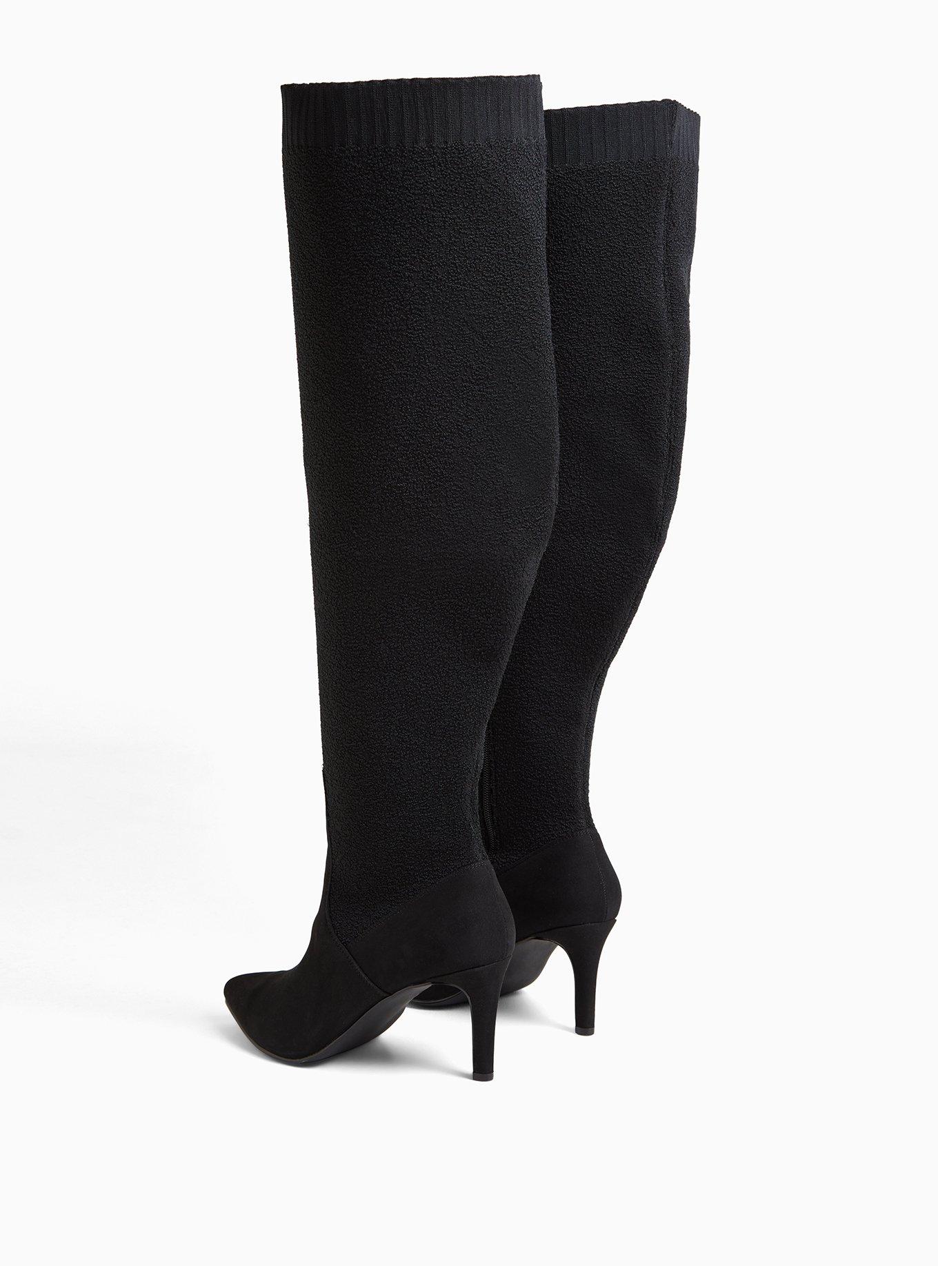 Plus Size Black Stretch Over-The-Knee Boot (WW), BLACK, alternate