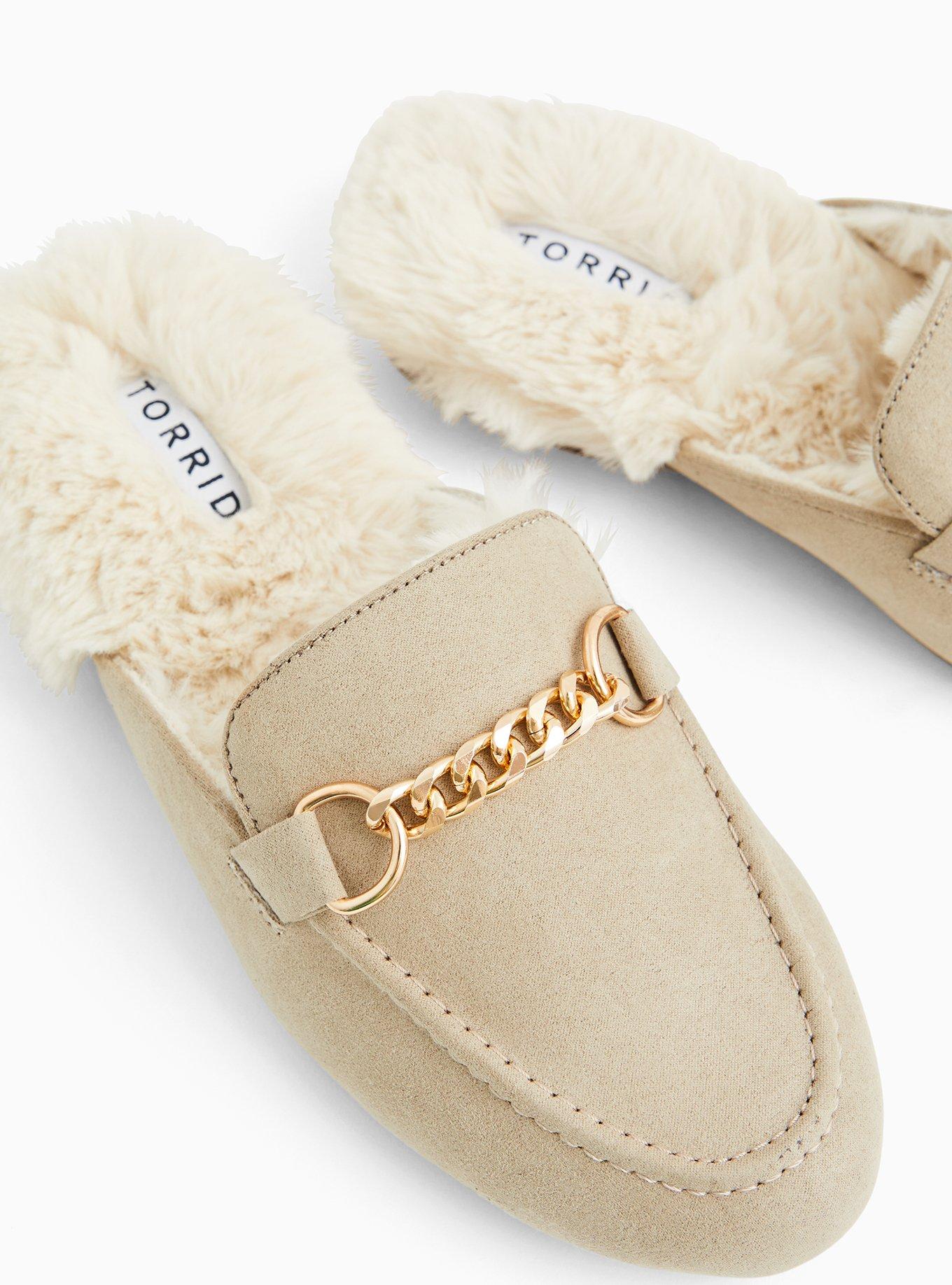 Faux Fur Loafer Mule (WW), TAN BEIGE, hi-res