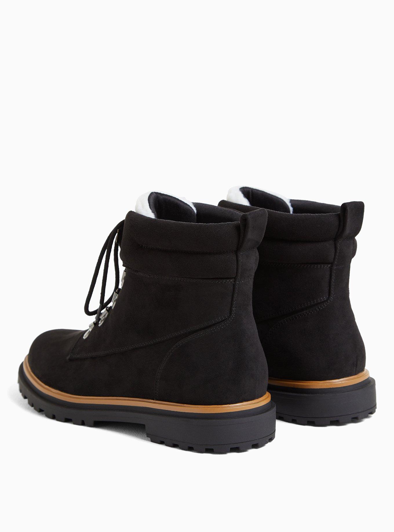 Plus Size Hiker Lug Bootie (WW), BLACK, alternate