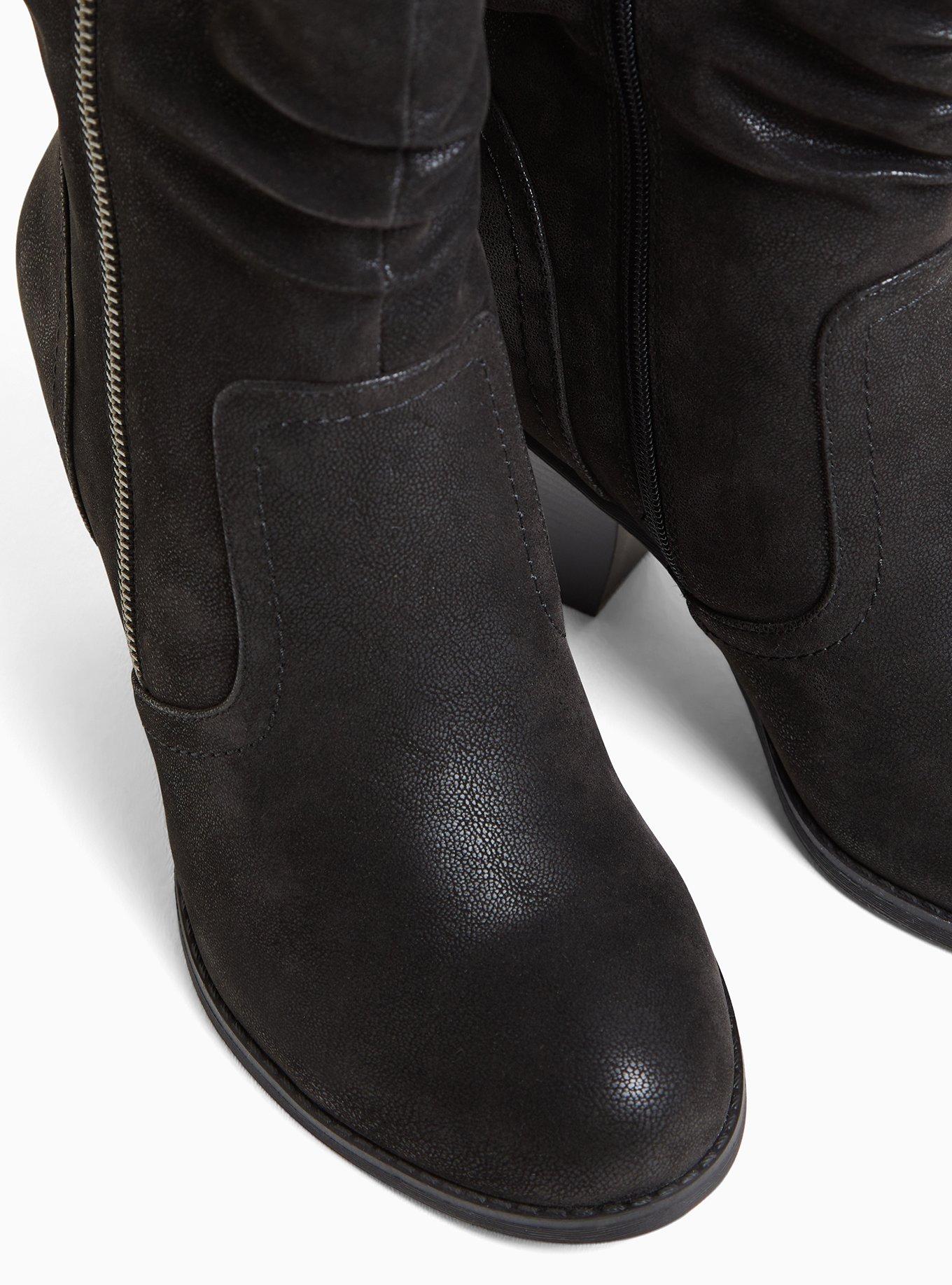 alayna slouch suede bootie