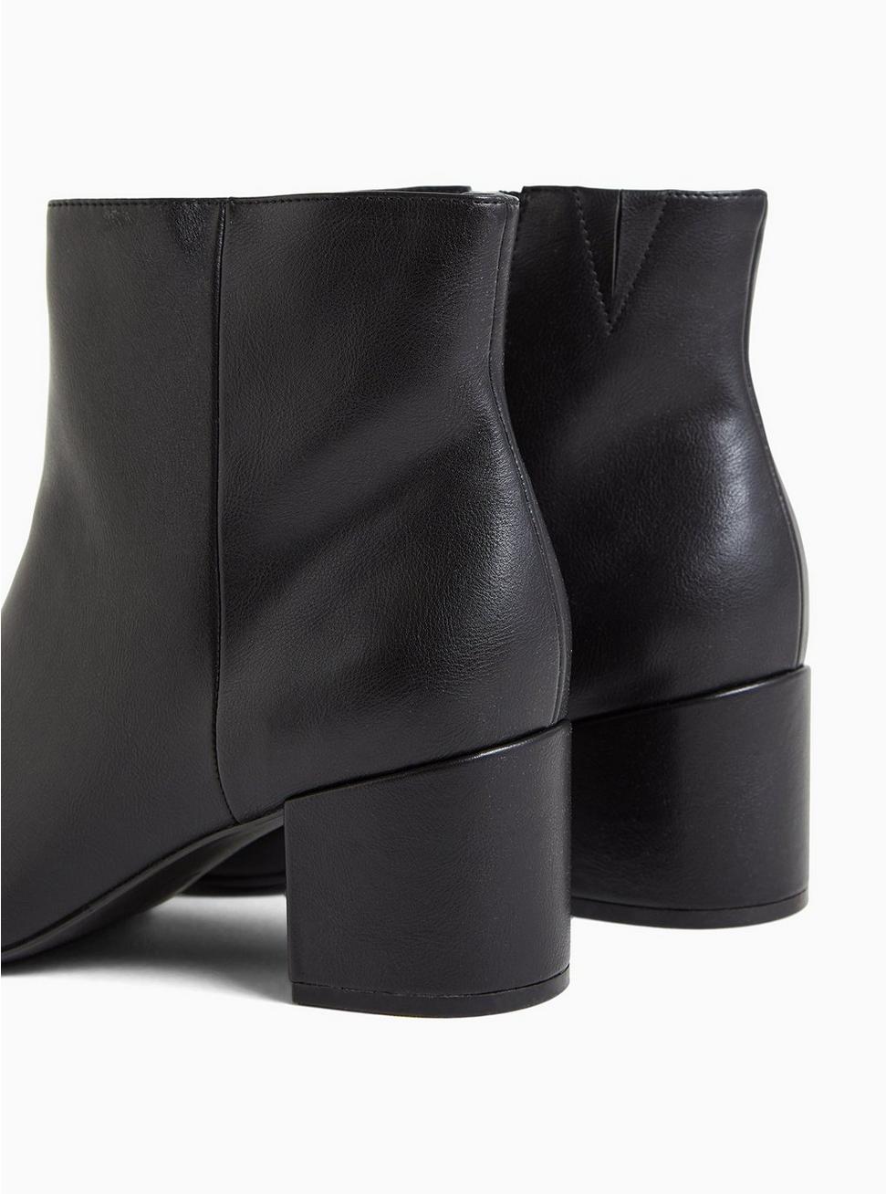 Plus Size - Black Faux Leather Ankle Bootie (WW) - Torrid
