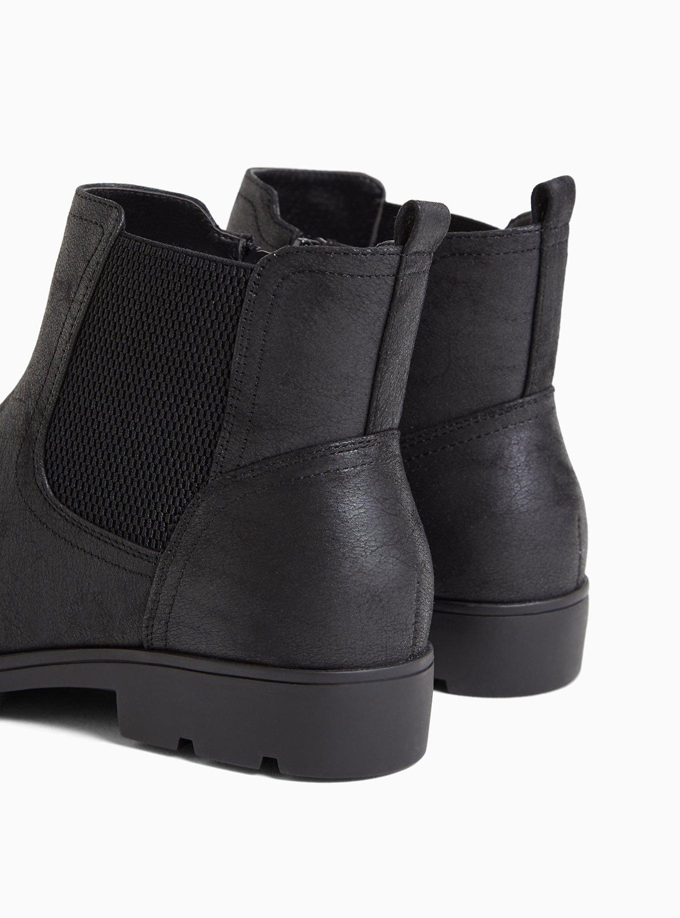 Plus Size Oiled Chelsea Lug Bootie (WW), , alternate