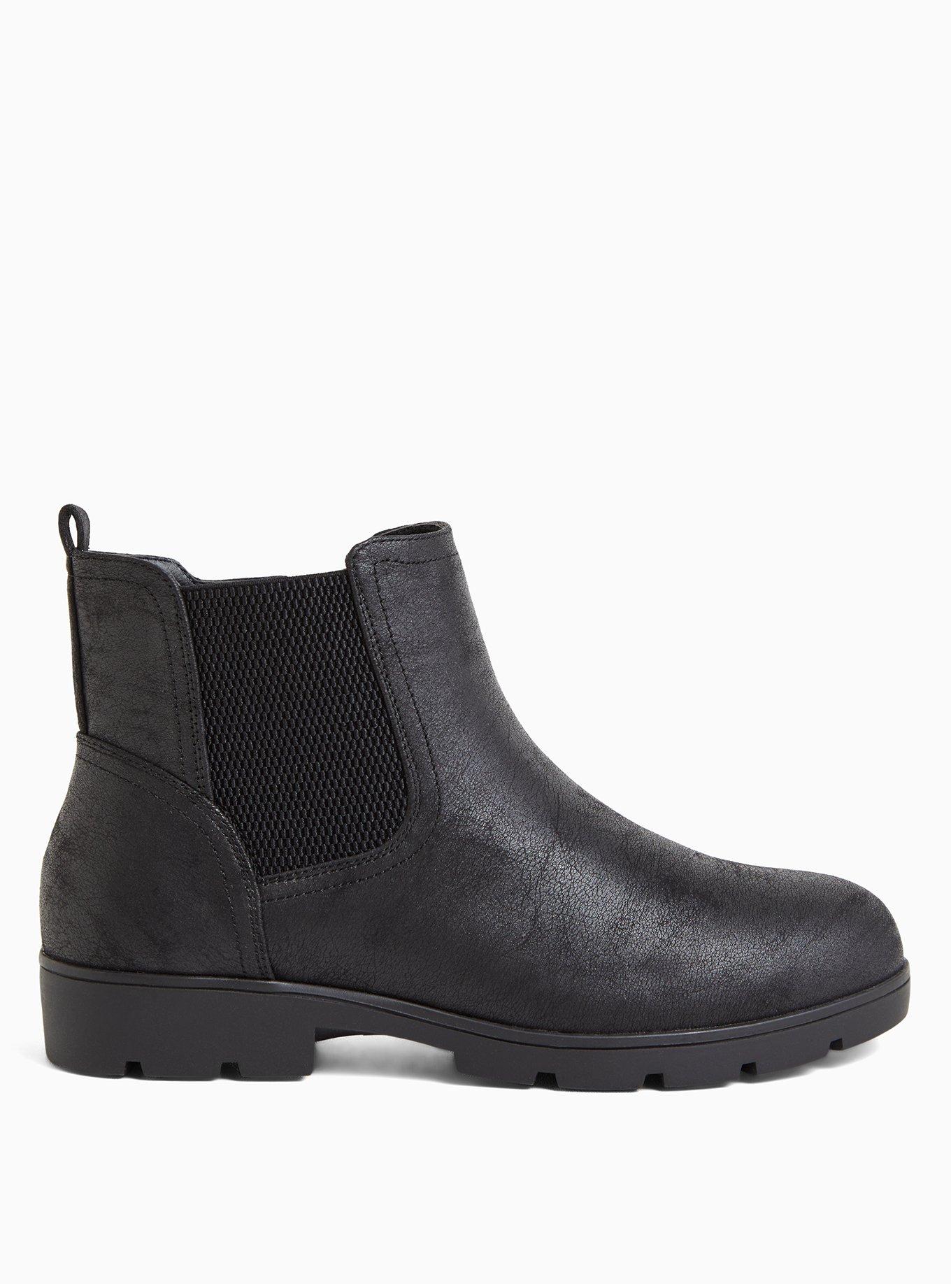 Plus Size Oiled Chelsea Lug Bootie (WW), , alternate