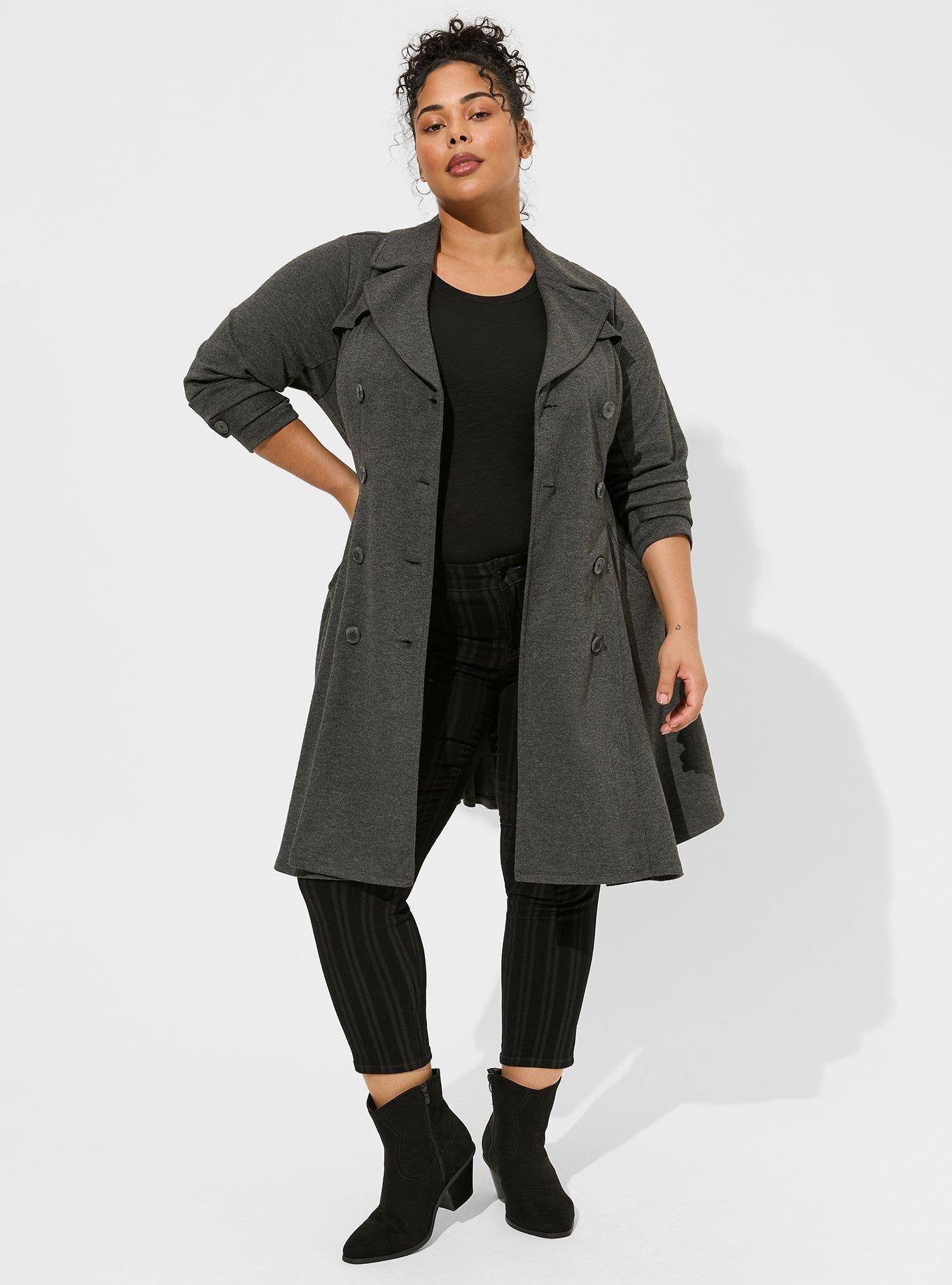 Torrid black outlet trench coat