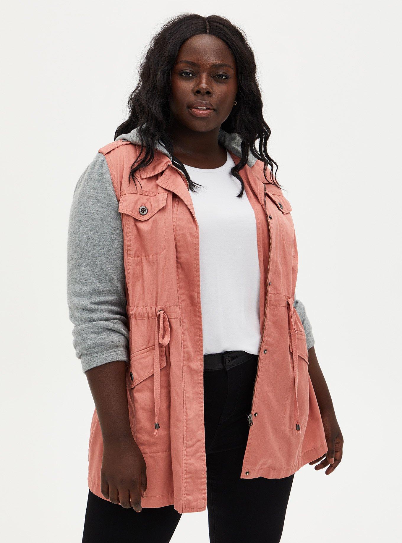 Twill anorak 2025 jacket plus size