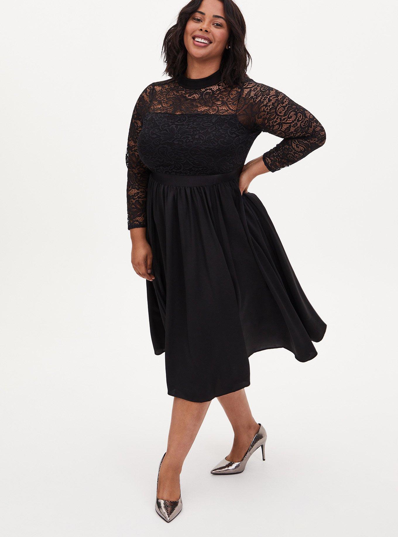 Torrid black lace outlet maxi dress