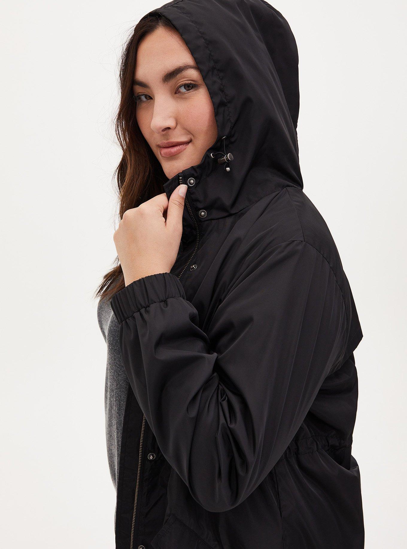 Plus Size Nylon Longline Rain Jacket Torrid