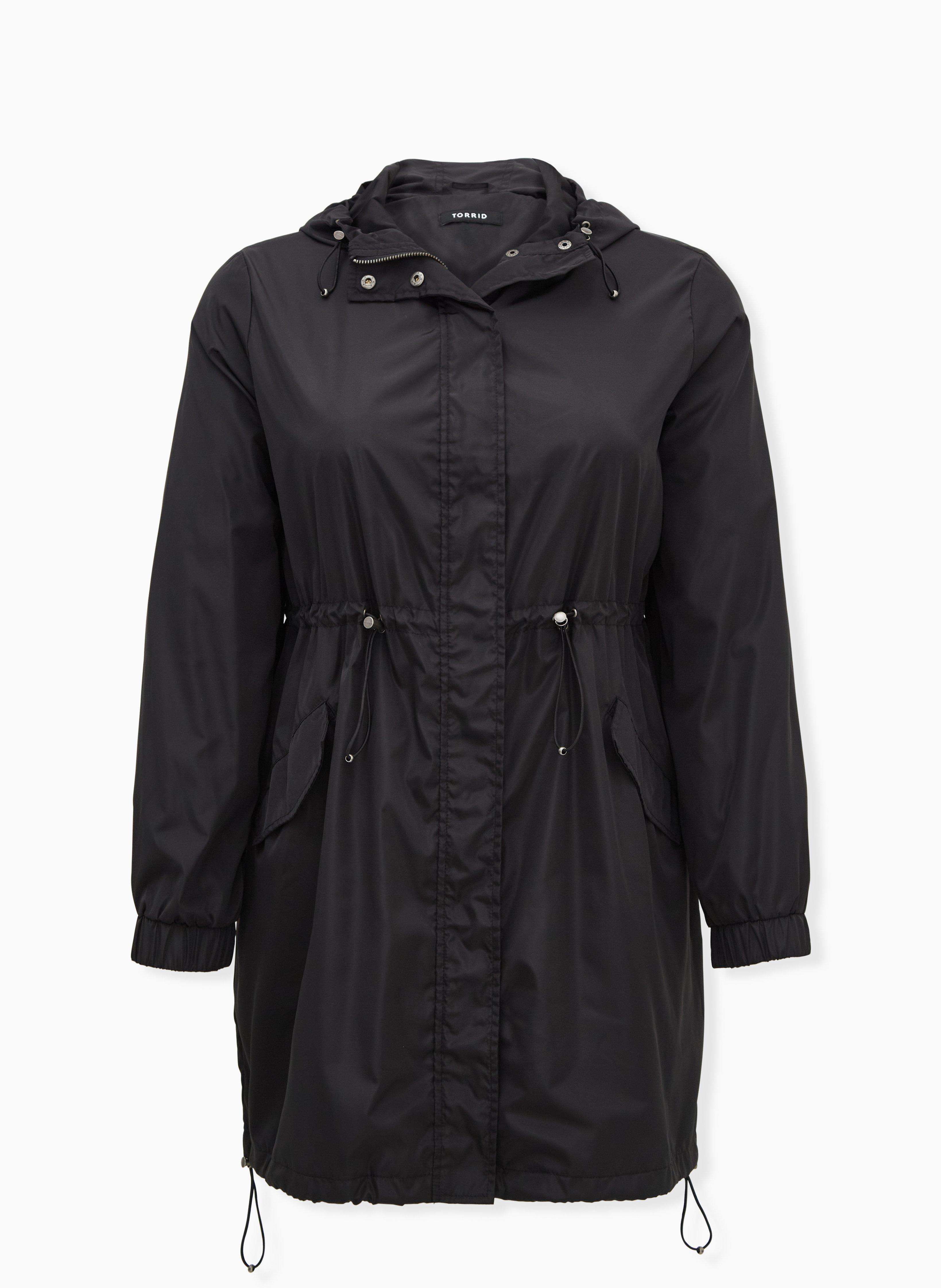 Plus Size - Nylon Longline Rain Jacket - Torrid