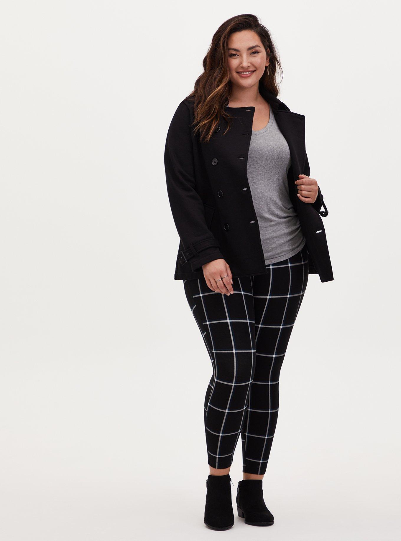 Fleece Peacoat Jacket, BLACK, alternate