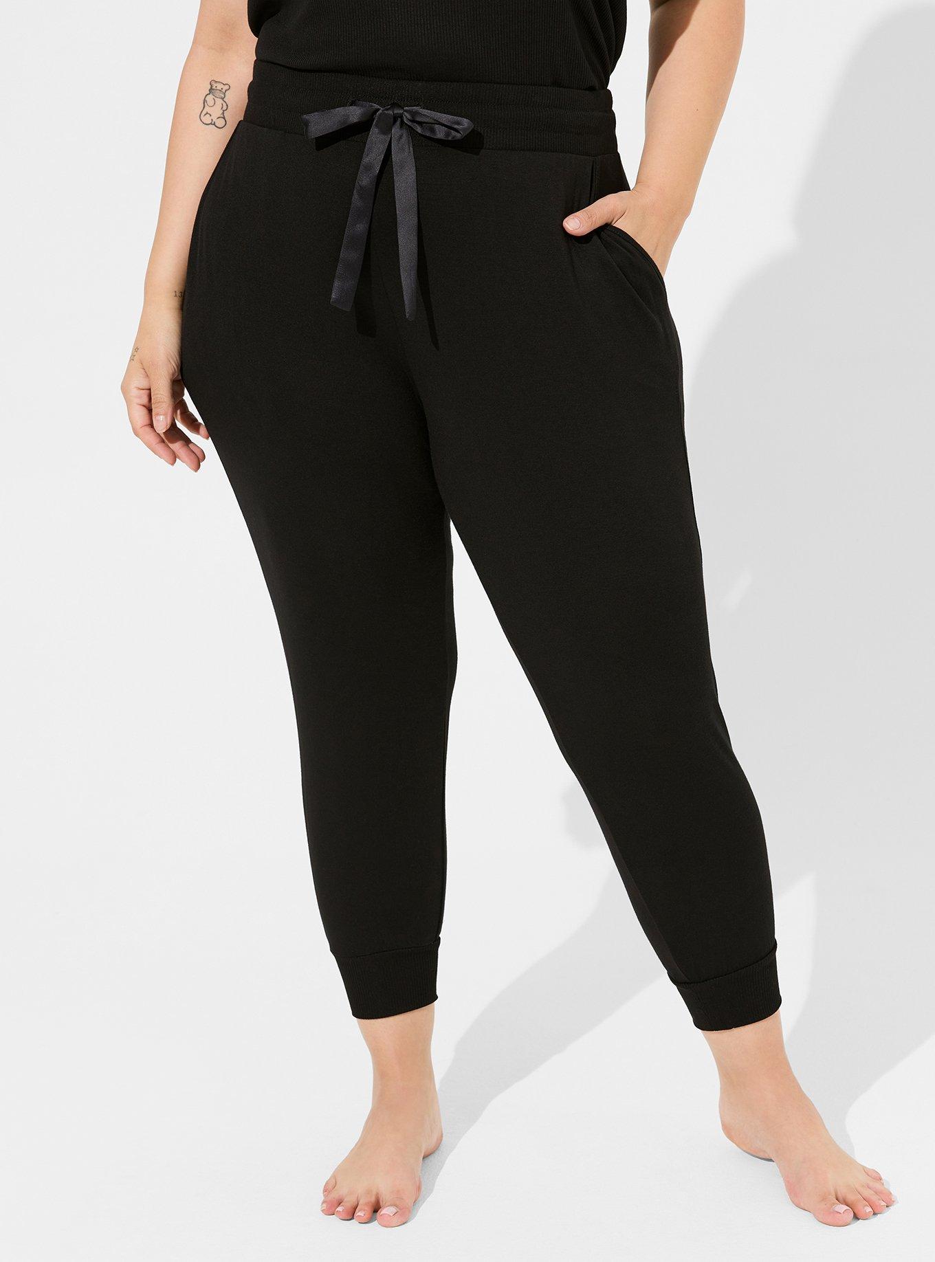 Shop Plus Size Active Jogger Crop Pant in Black, Sizes 12-30
