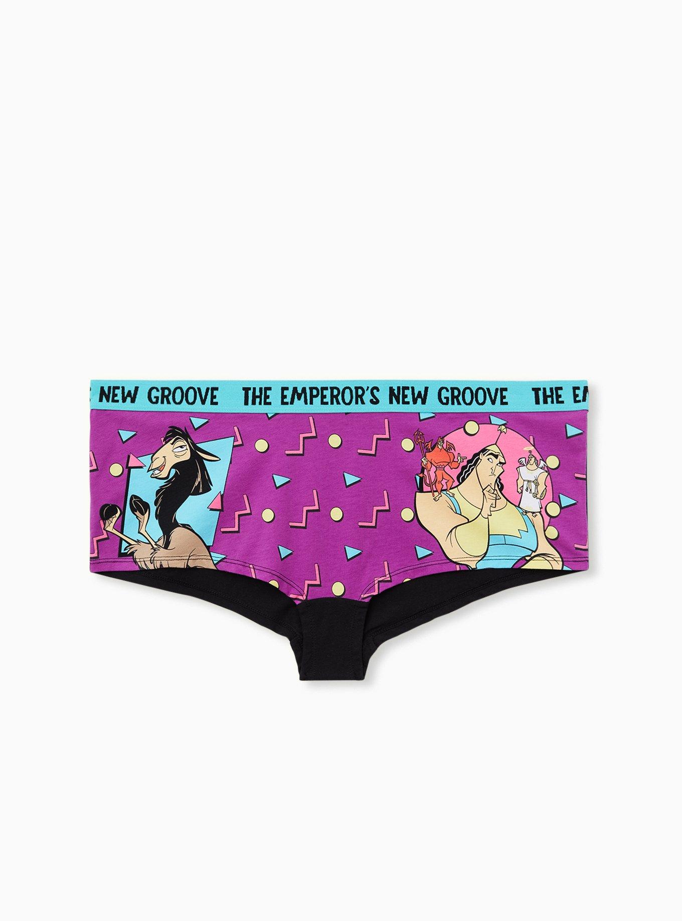 Plus Size Disney The Emporer's New Groove Multi Cotton Boyshort Panty, MULTI, hi-res