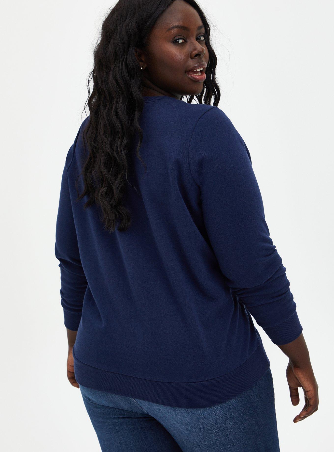 Plus size 2024 navy blue sweater