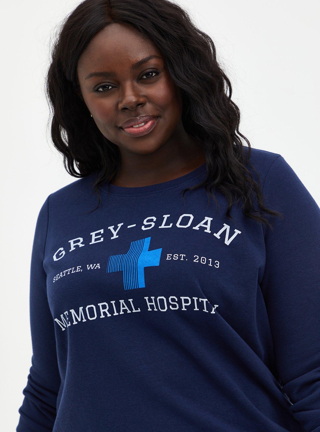 Plus Size Grey s Anatomy Navy Crew Sweatshirt Torrid