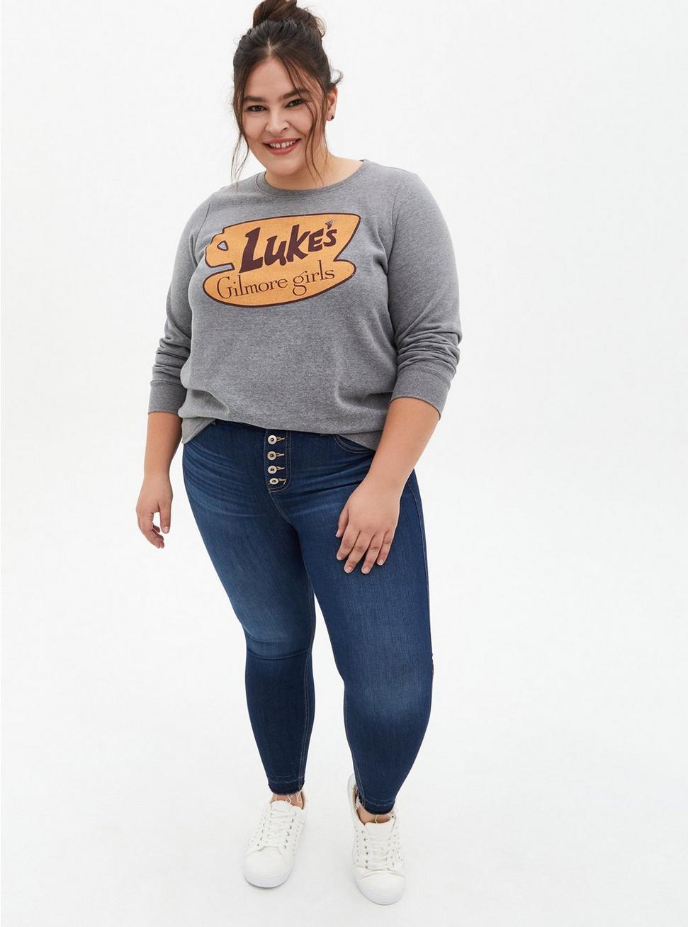 Plus Size - Gilmore Girls Luke’s Diner Heather Grey Sweatshirt - Torrid