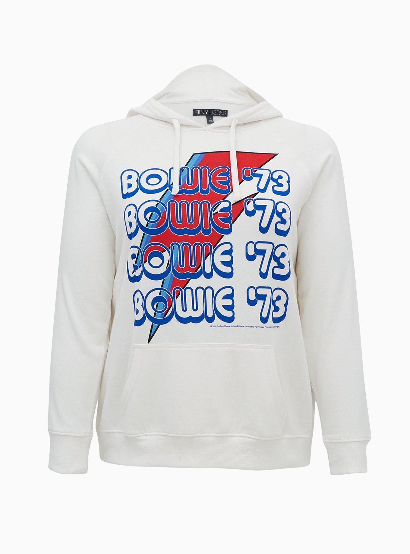 David Bowie White Fleece Hoodie, BRIGHT WHITE, hi-res