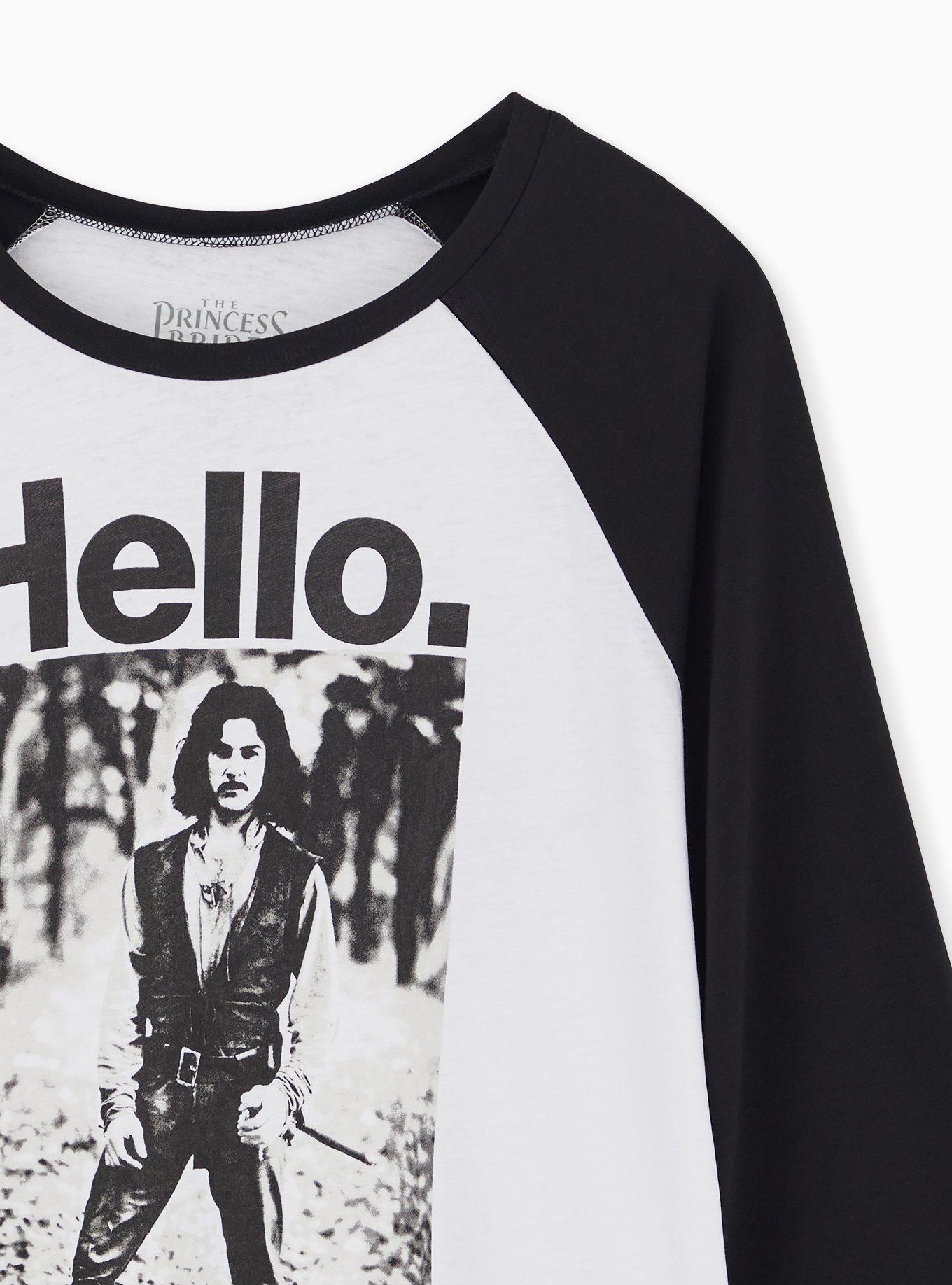 The Princess Bride Hello Classic Fit Raglan Tee - White, BRIGHT WHITE, alternate