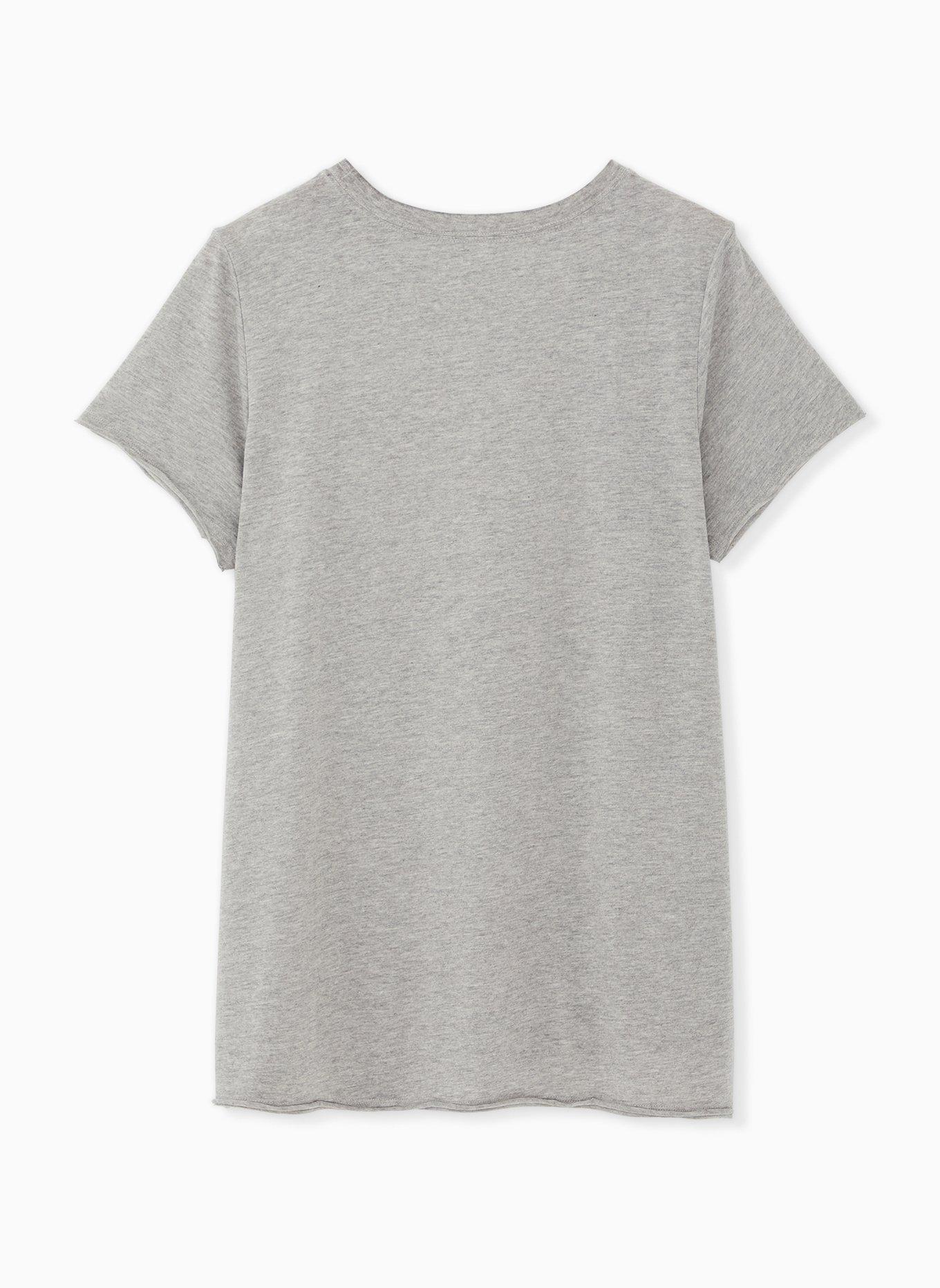 Plus Size Dirty Dancing Classic Fit Burnout Heather Grey Crew Tee, MEDIUM HEATHER GREY, alternate