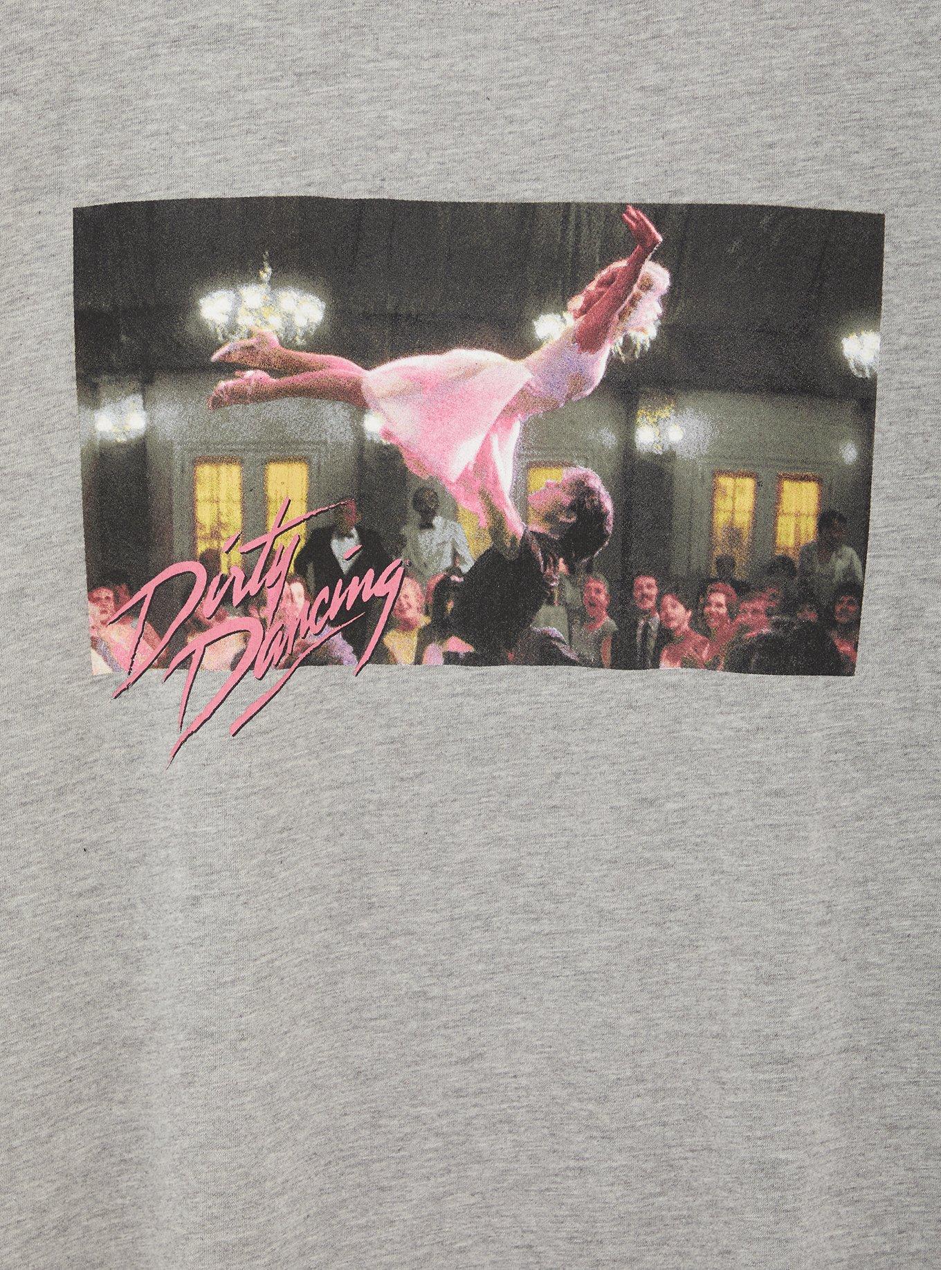 Plus Size Dirty Dancing Classic Fit Burnout Heather Grey Crew Tee, MEDIUM HEATHER GREY, alternate