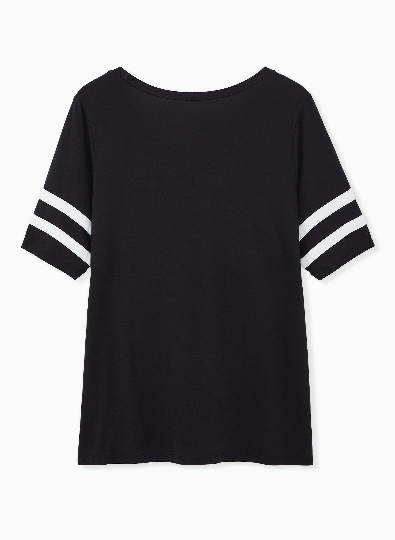 Plus Size Elf OMG Santa Black Football Tee, DEEP BLACK, alternate