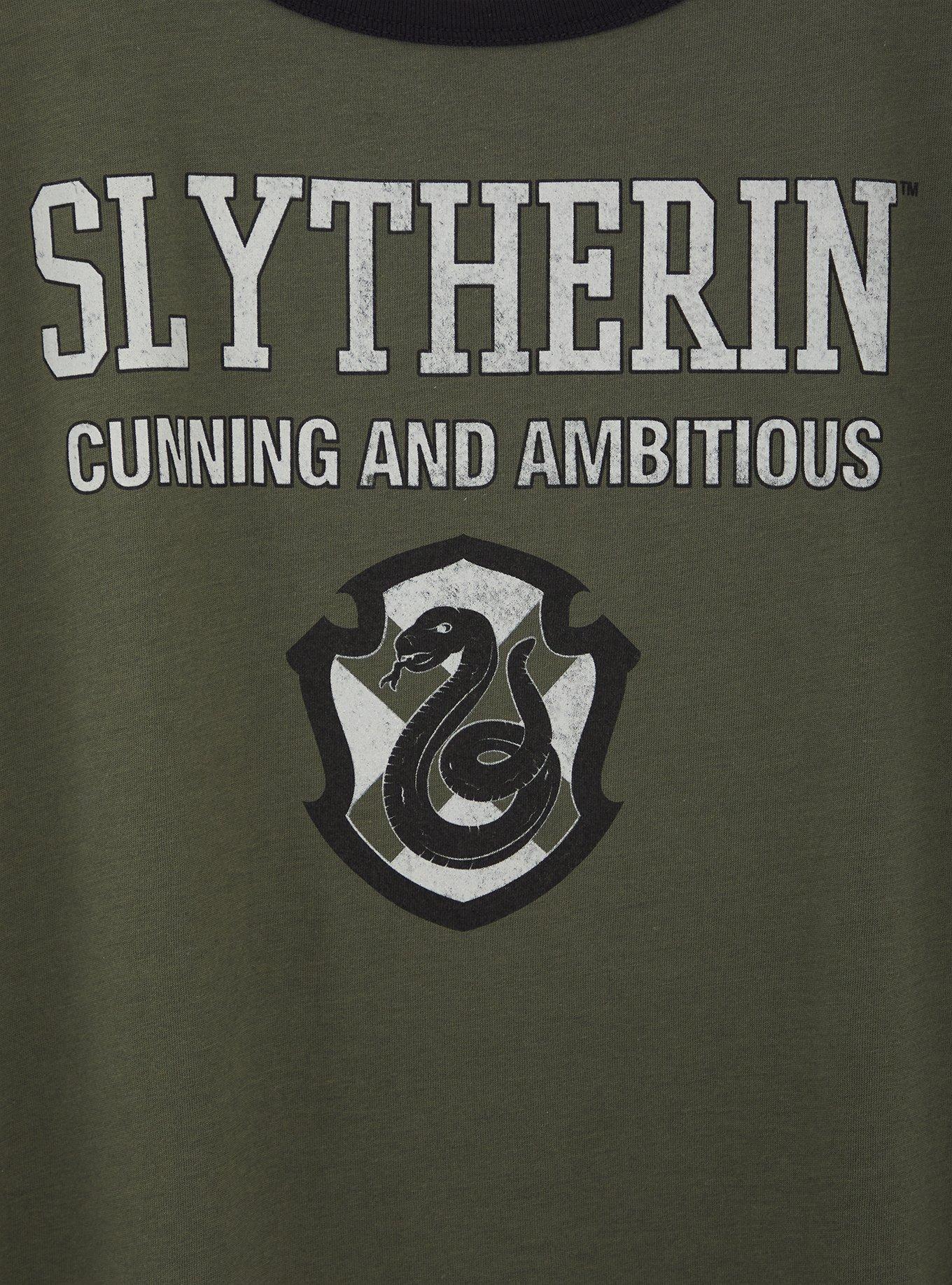 Plus Size Harry Potter Slytherin Green Classic Fit Ringer Tee, GREEN, alternate