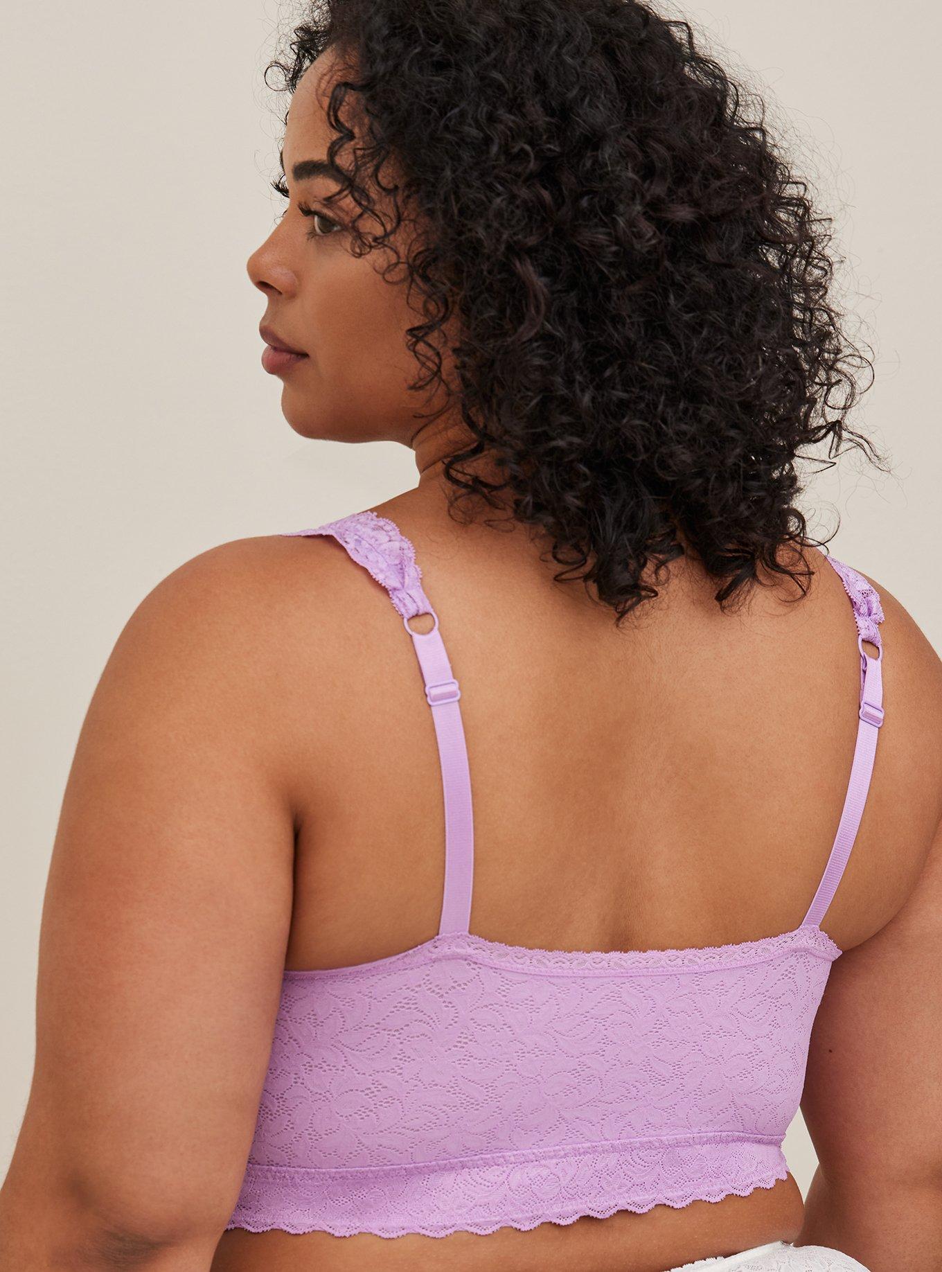 Plus Size - Unlined Lace Crop Bralette - Torrid