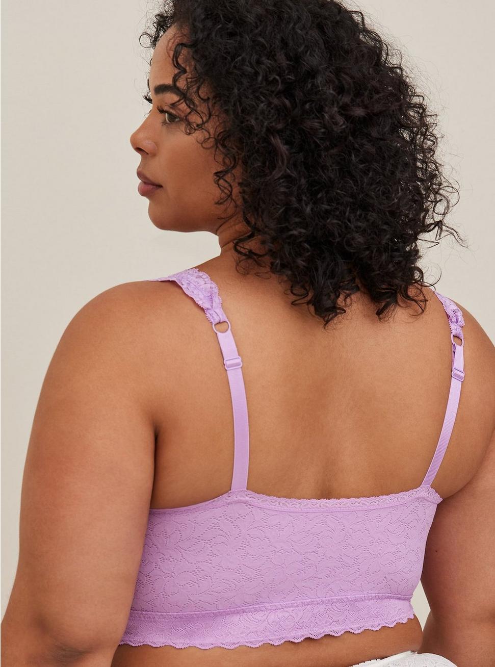 Vibes Thicc Stretch Lace Bralette & Booty Shorts Pink L-xl