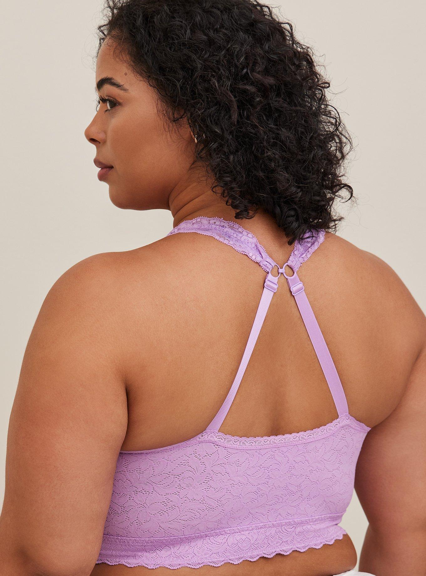 Plus Size - Laced Up Lace Scoop Neck Bralette - Torrid