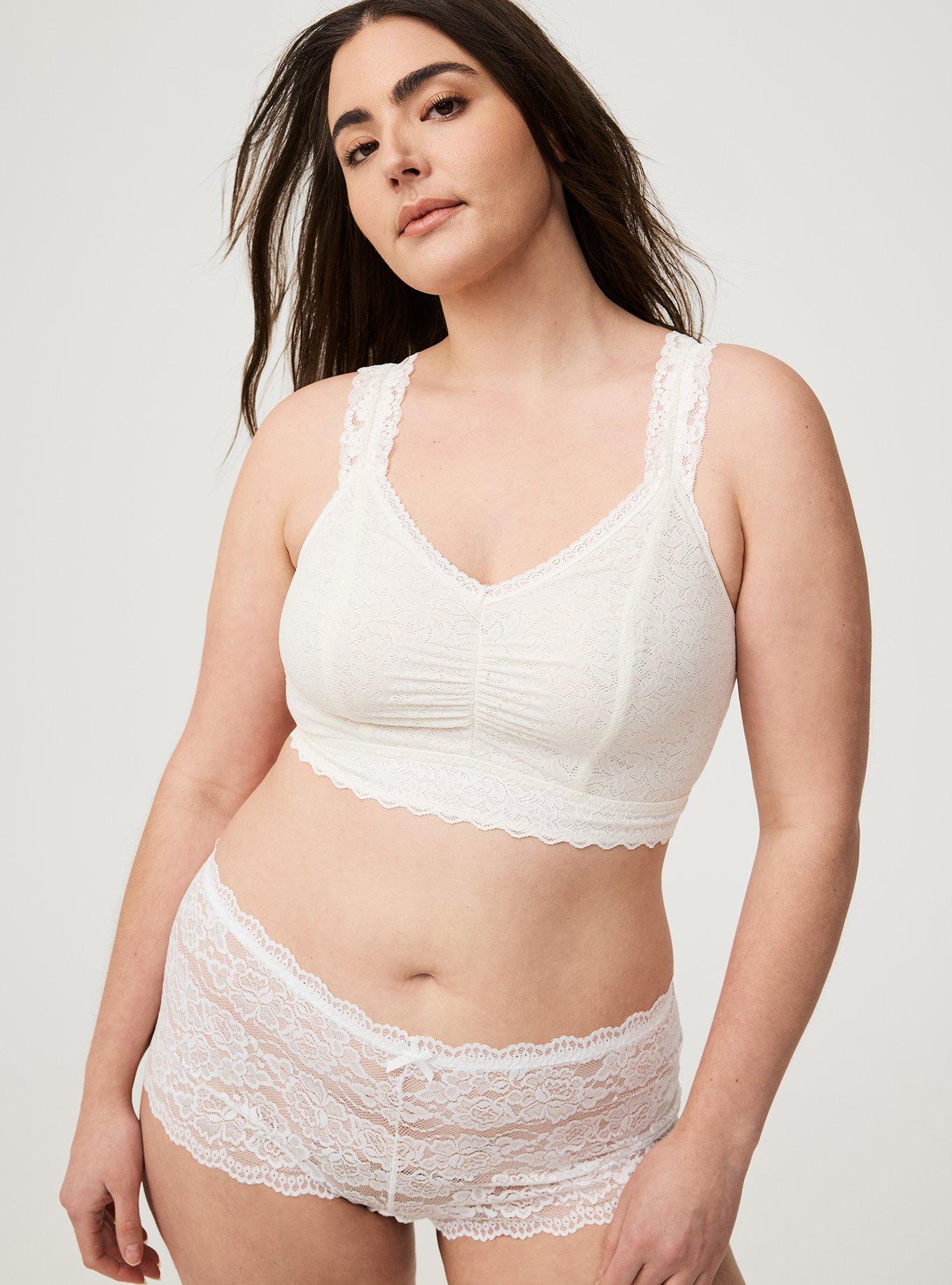 Plus Size - Unlined 4-Way Stretch Lace Bandeau - Torrid