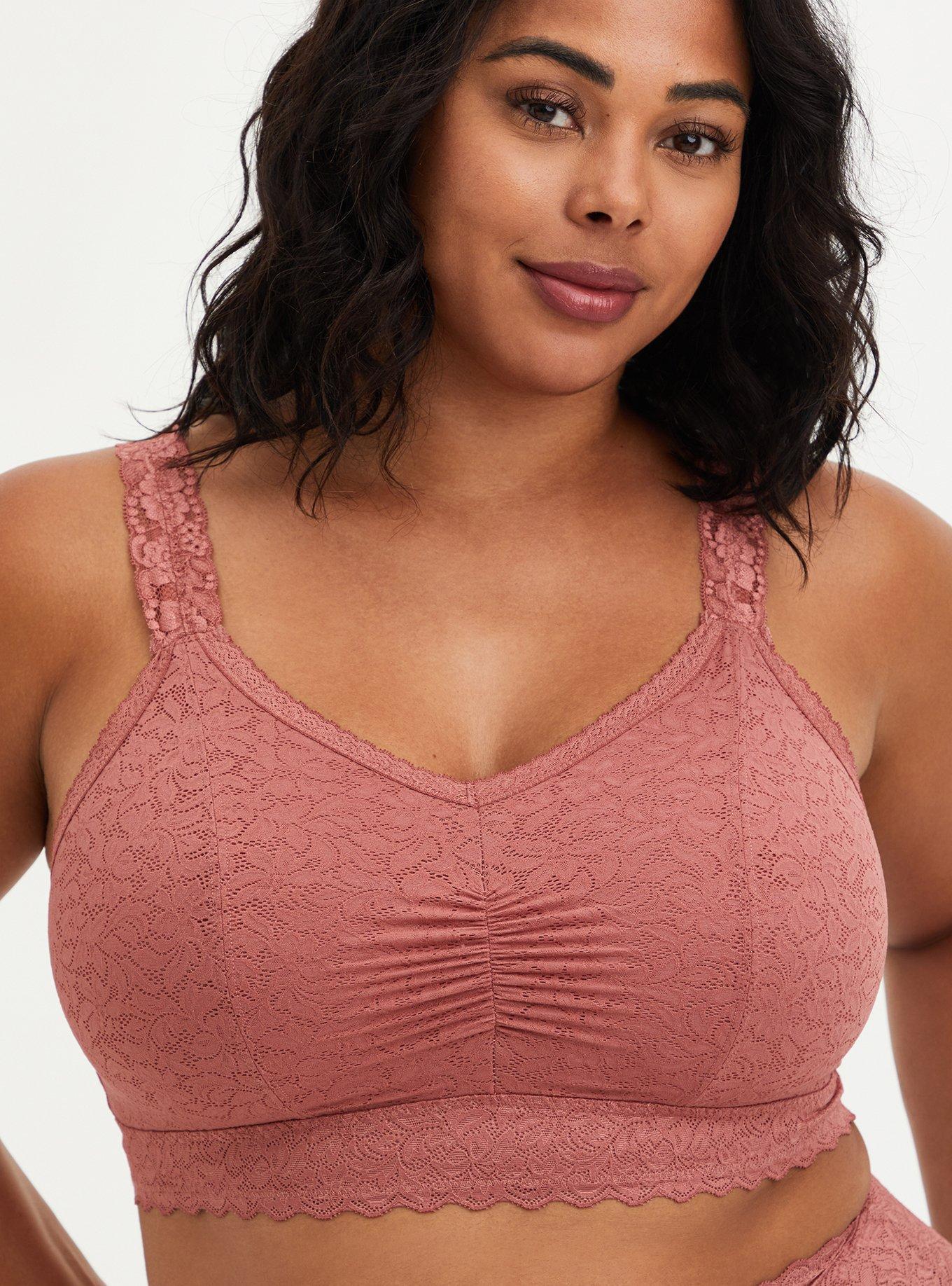 Plus Size - Torrid Logo Berry Purple Lace Bralette - Torrid