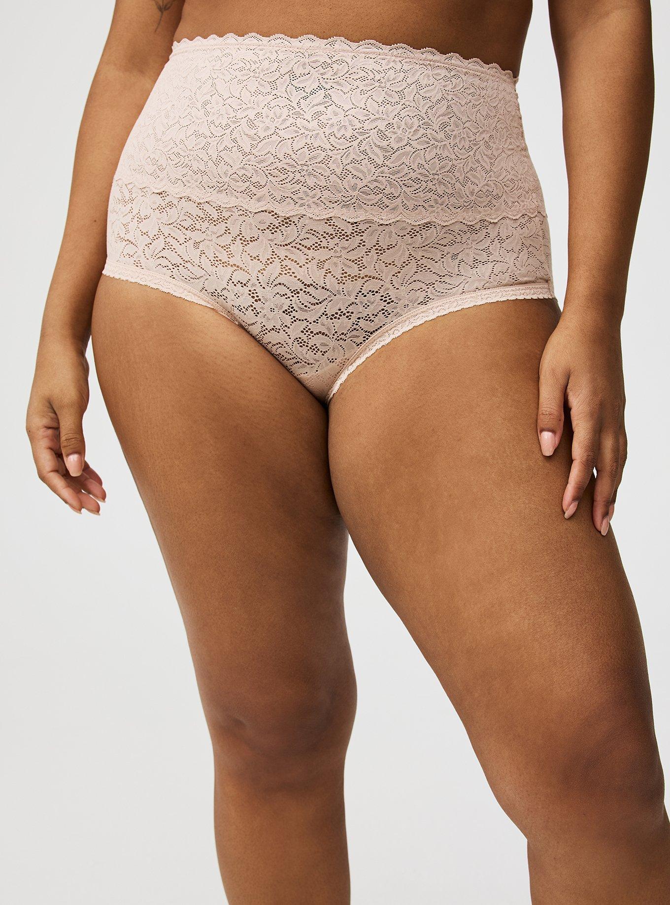 Plus Size - 4-Way Stretch Lace High-Rise Brief Panty - Torrid