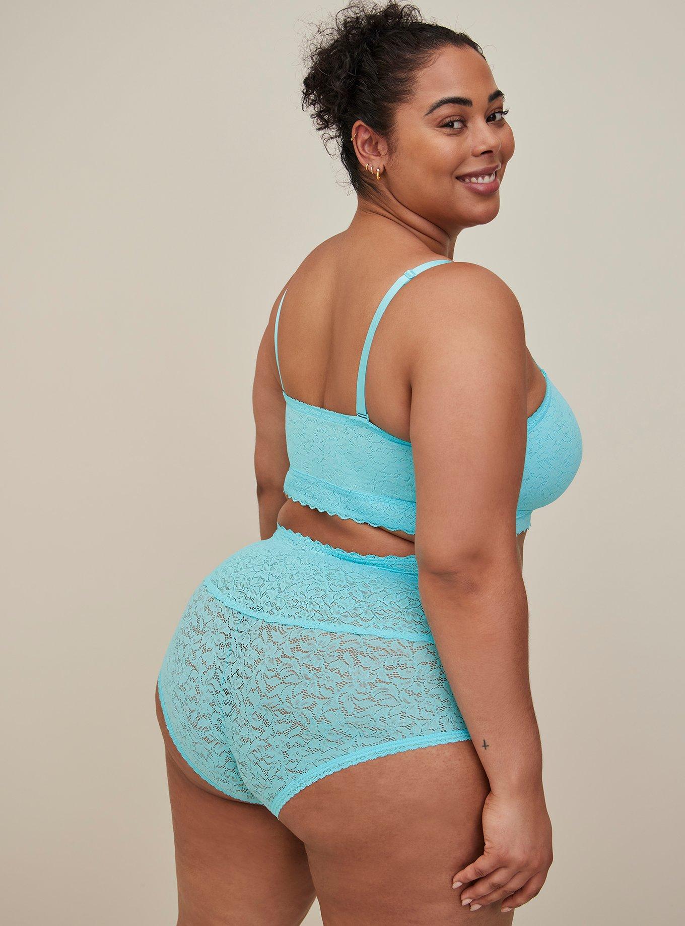 Sexy Lace Brazilian Panties High Waist Briefs Plus Size Underwear for Women  