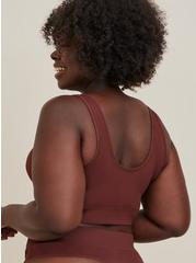 Lightly Lined Seamless Rib Scoop Bralette, COCOA BROWN, alternate