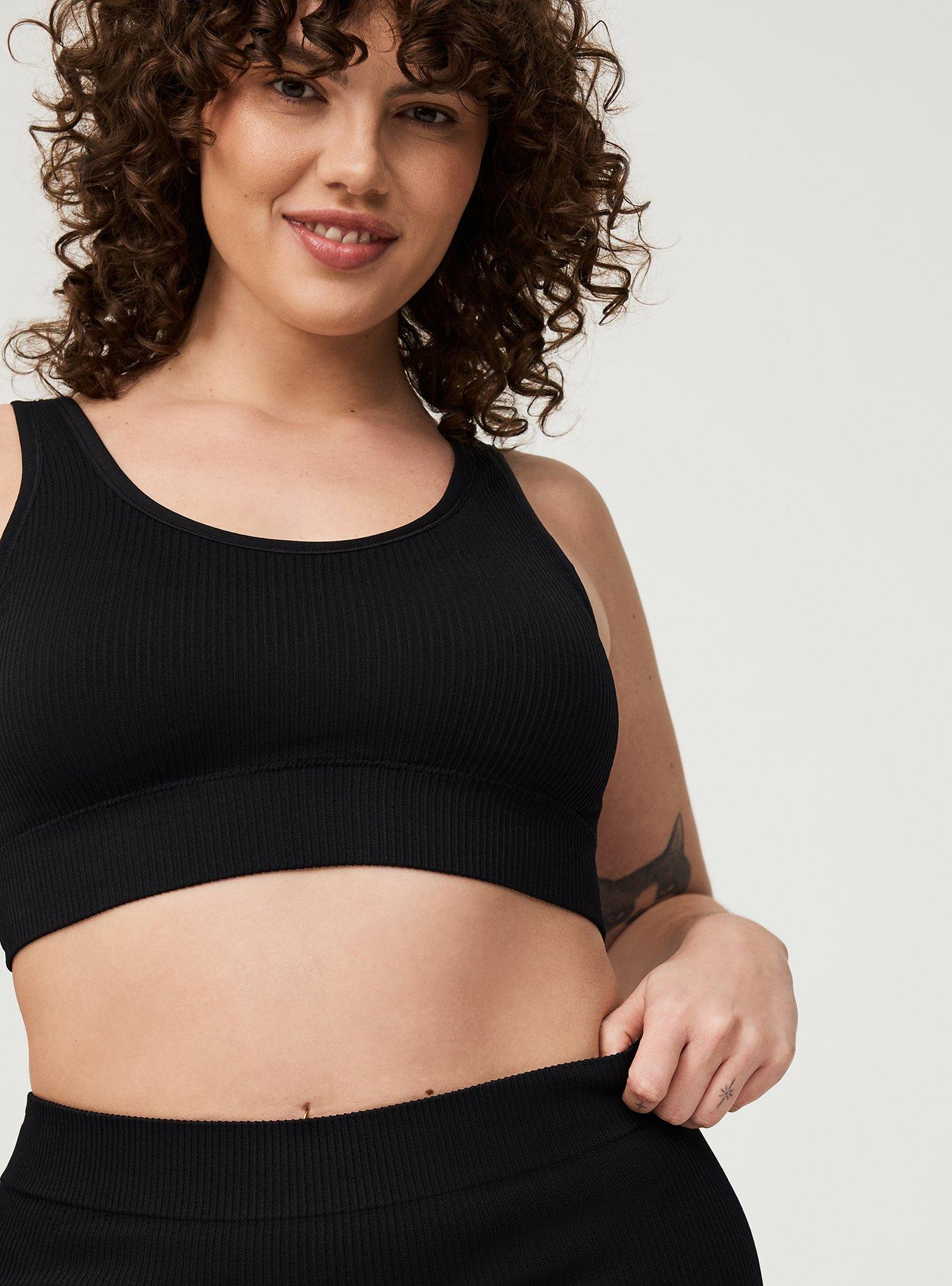 Lightly Lined Seamless Rib Scoop Bralette