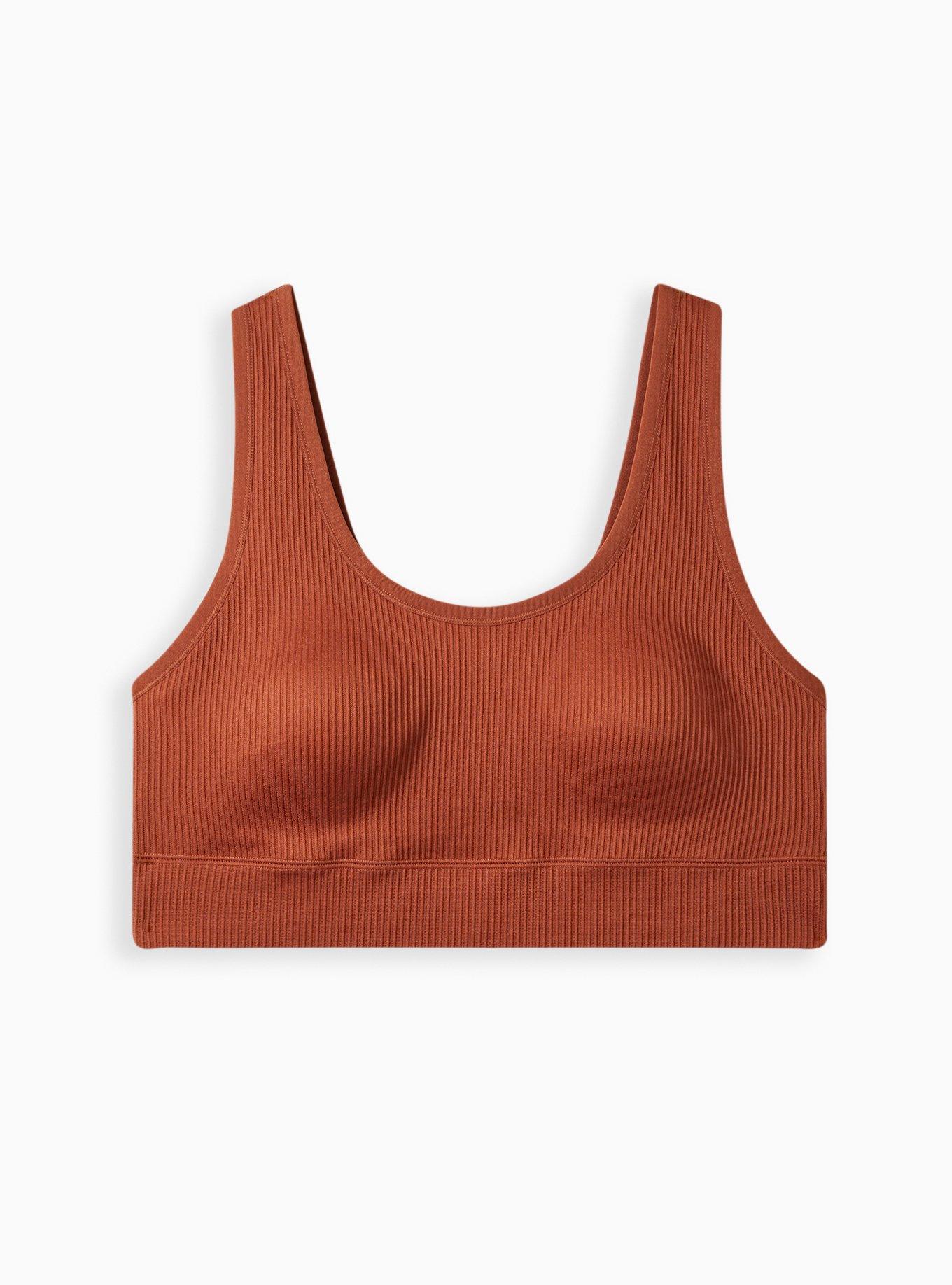 Lightly Lined Seamless Rib Scoop Bralette