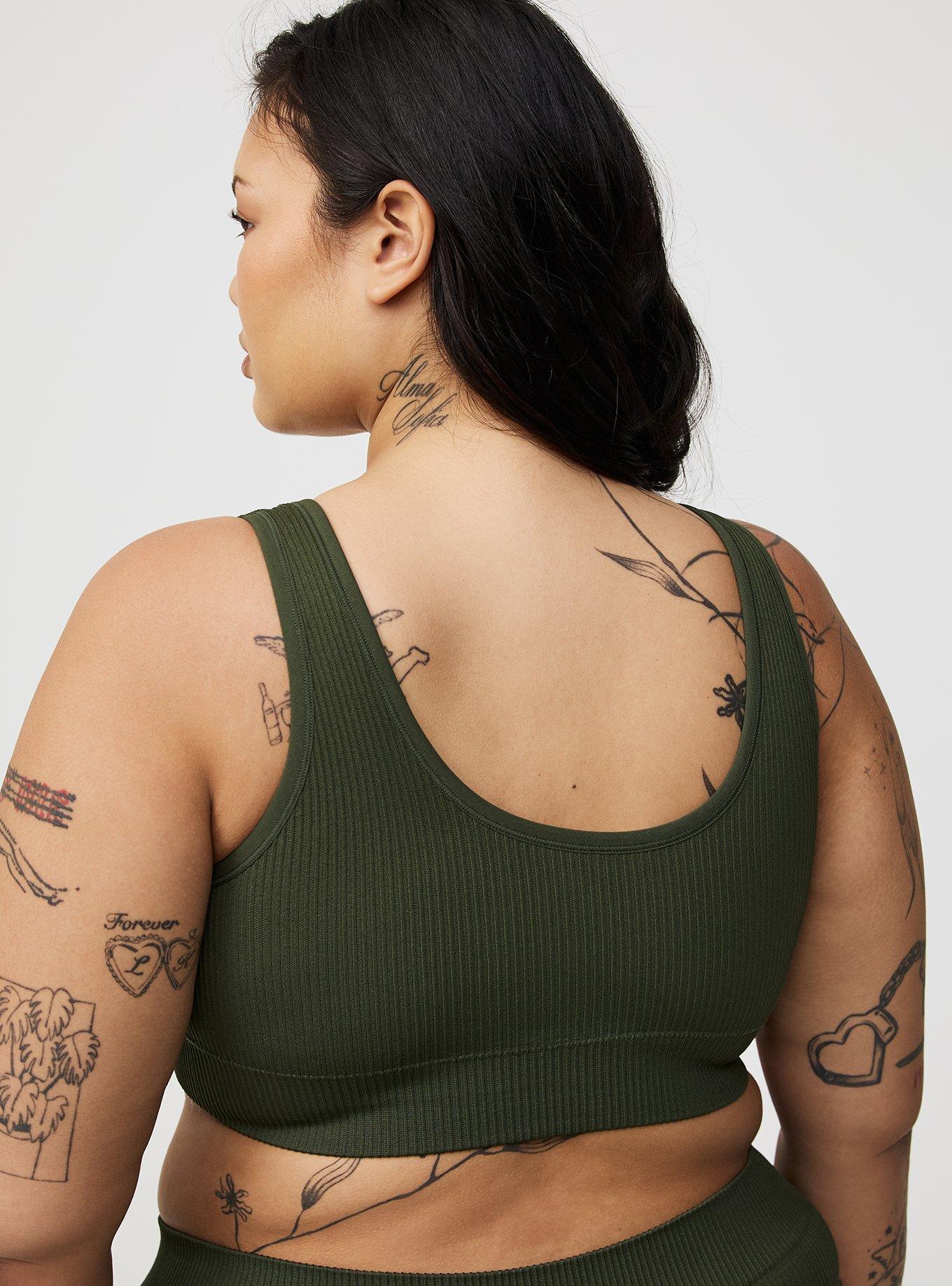 Lightly Lined Seamless Rib Scoop Bralette