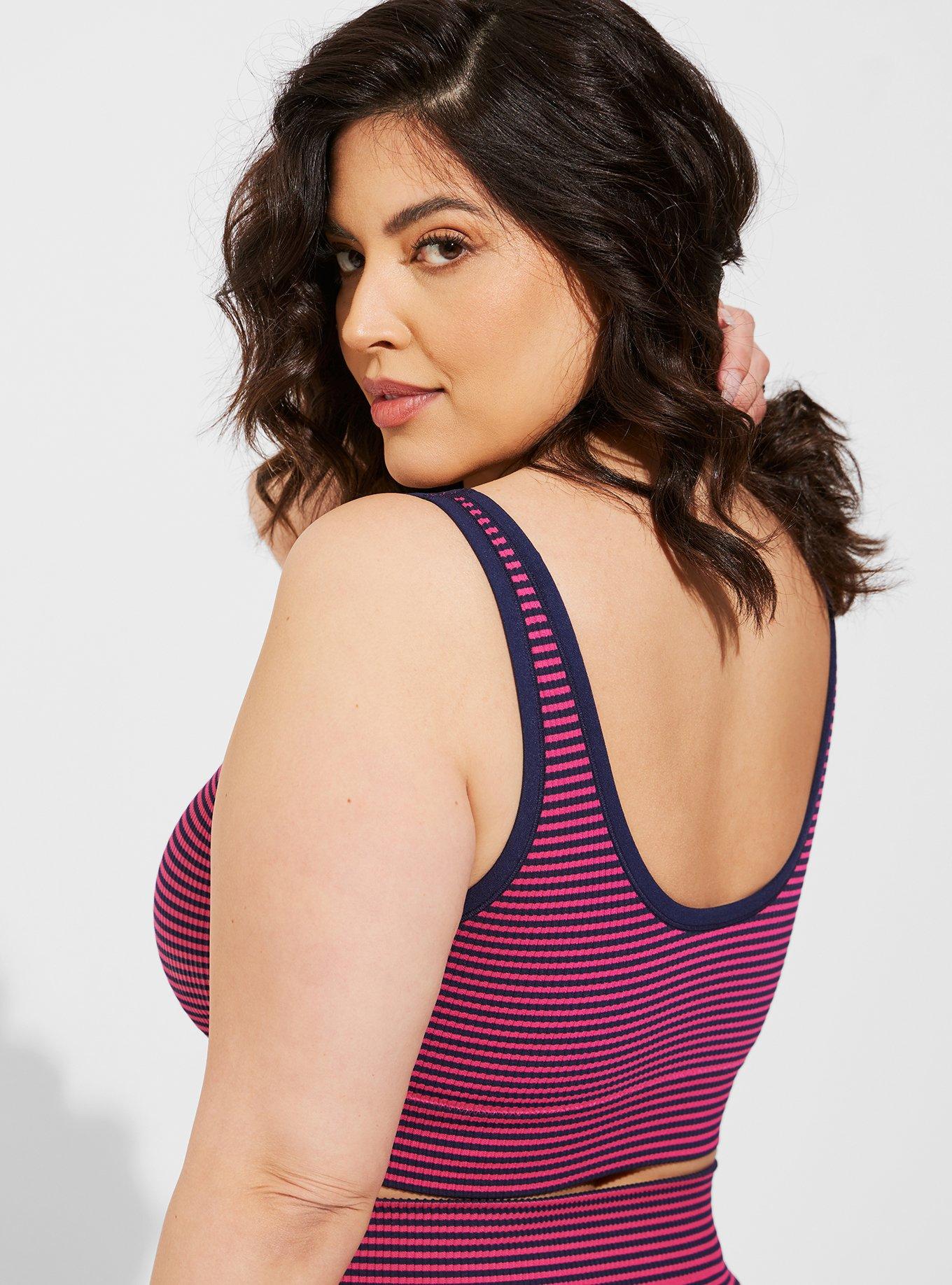 Plus Size - Lightly Lined Seamless Rib Scoop Bralette - Torrid