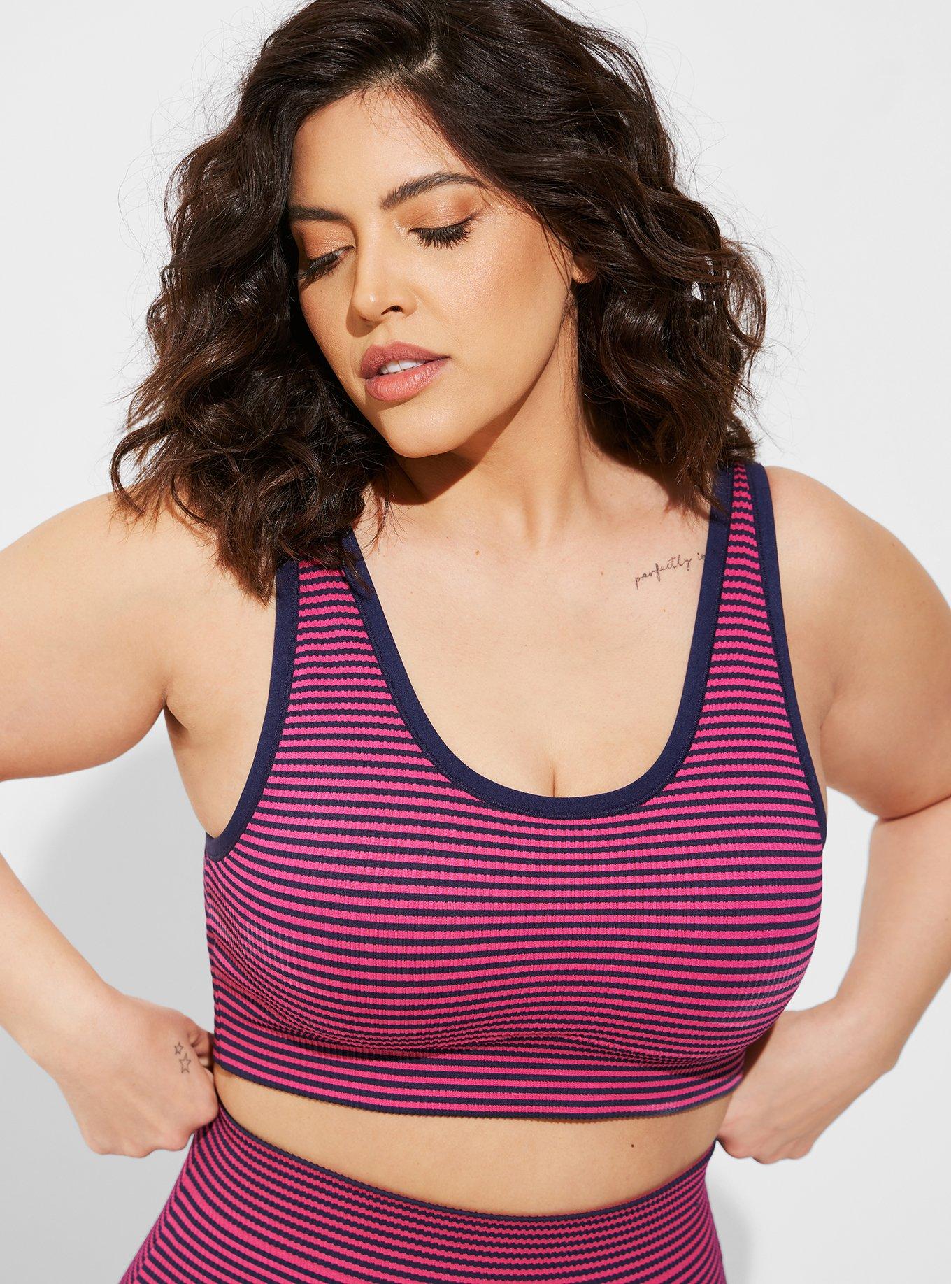 Plus Size - Lightly Lined Seamless Rib Scoop Bralette - Torrid