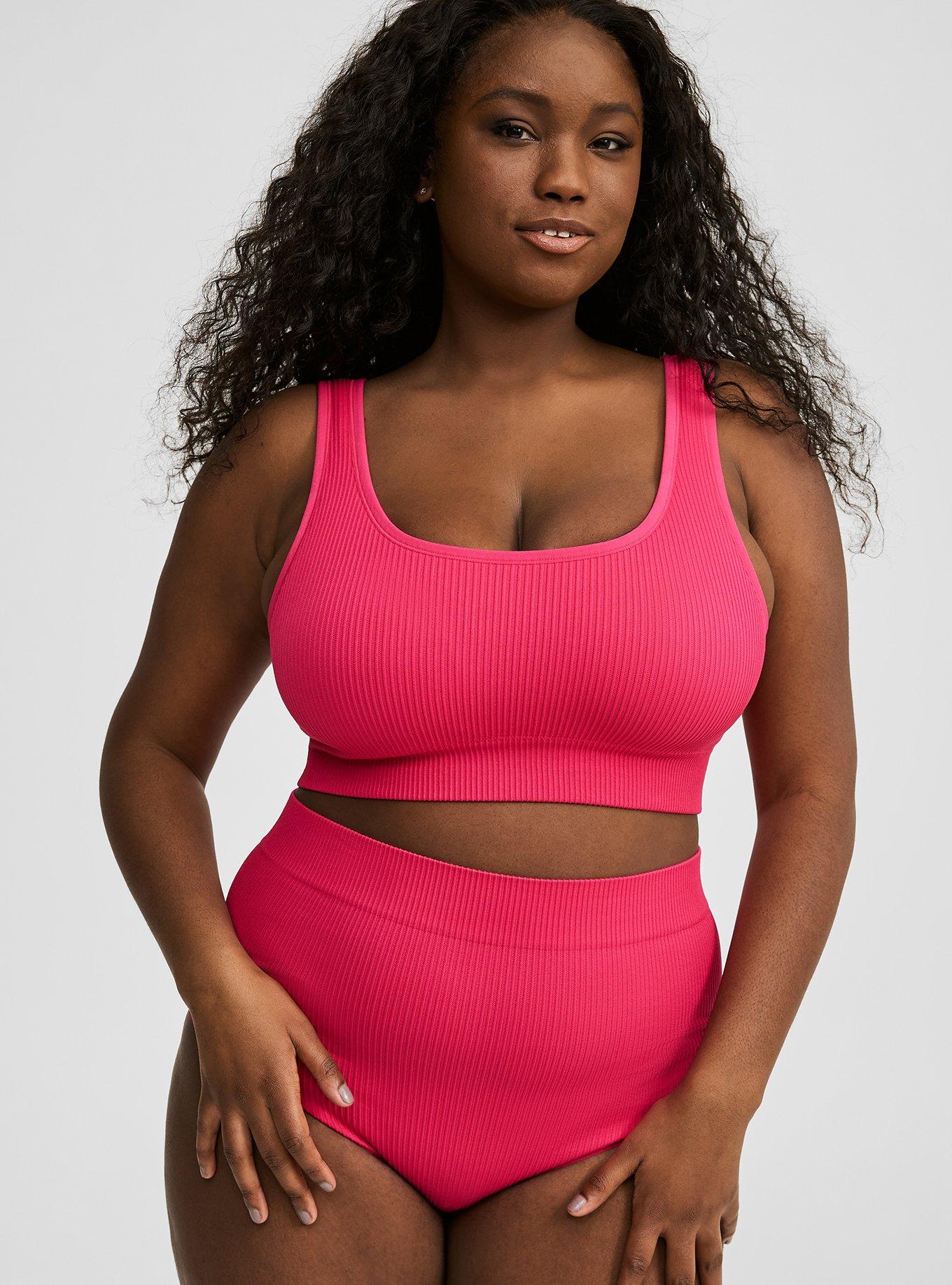 Lightly Lined Seamless Rib Scoop Bralette