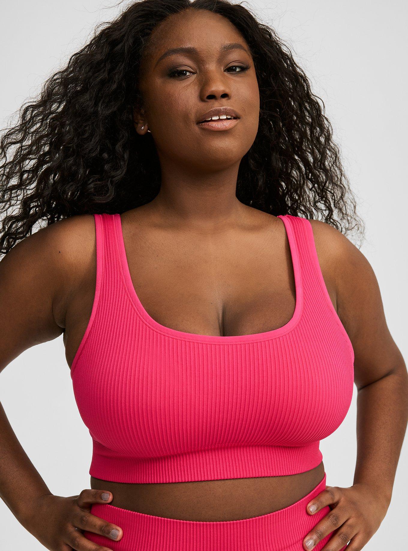 Lightly Lined Seamless Rib Scoop Bralette