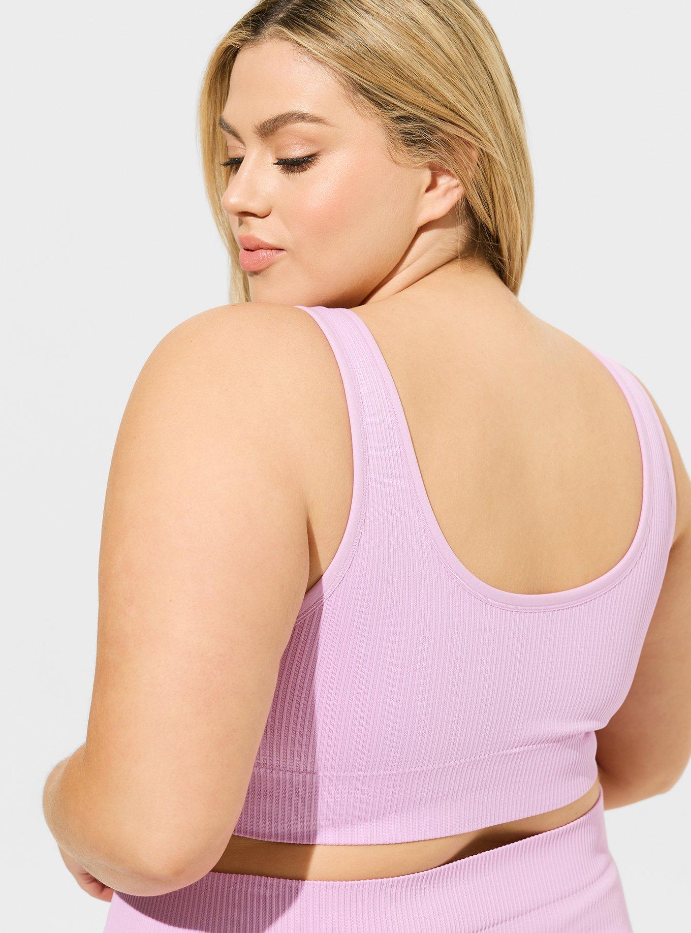 Plus Size - Lightly Lined Seamless Rib Scoop Bralette - Torrid