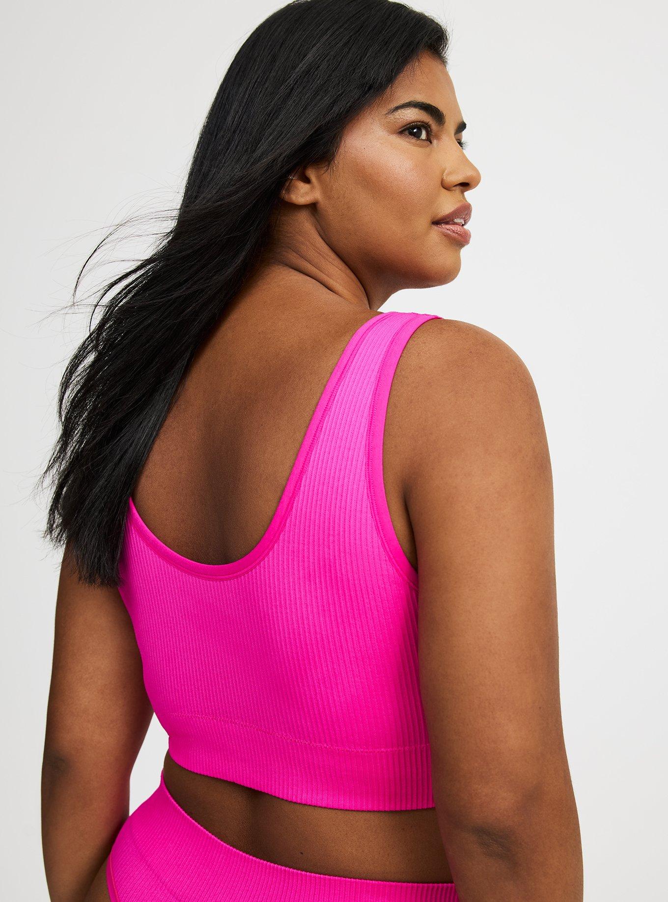 Lightly Lined Seamless Rib Scoop Bralette