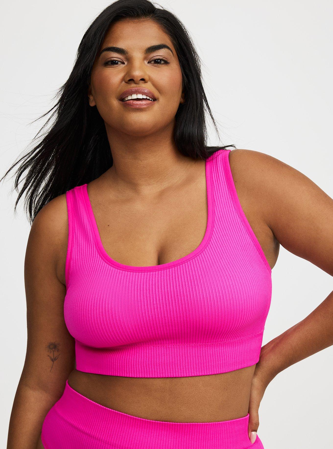 Lightly Lined Seamless Rib Scoop Bralette