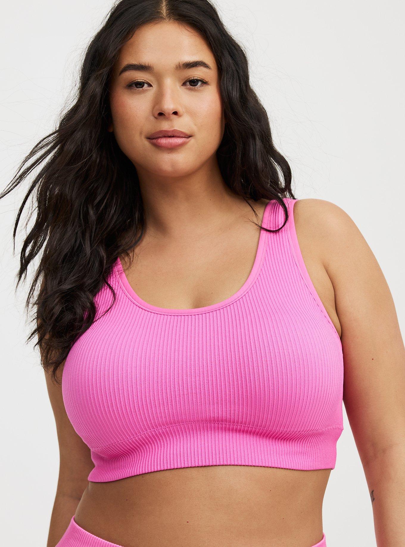 Lightly Lined Seamless Rib Scoop Bralette