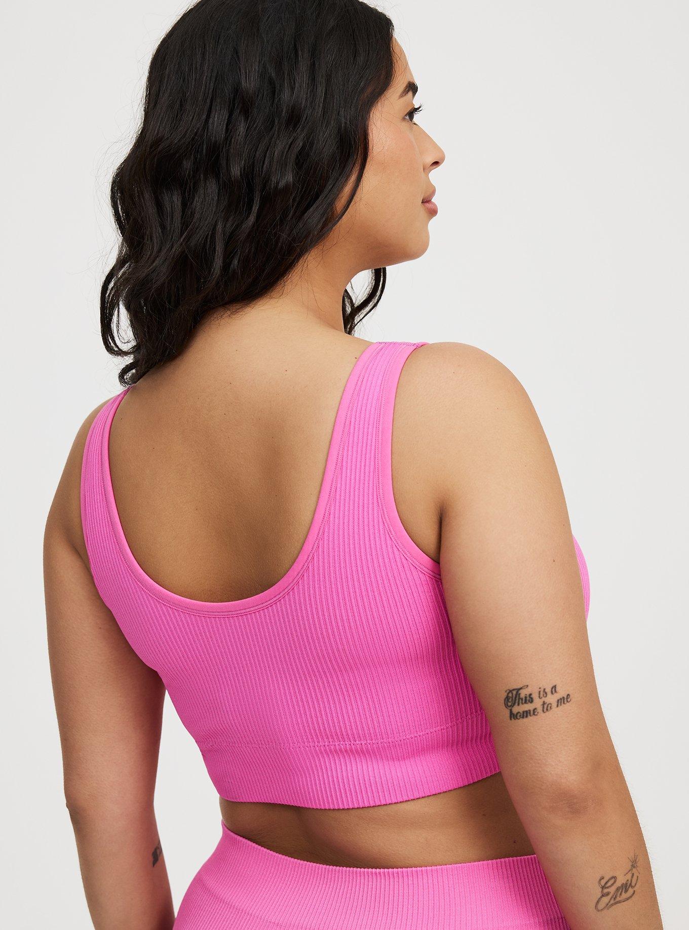 Lightly Lined Seamless Rib Scoop Bralette