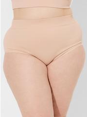 Seamless Ribbed High-Rise Brief Panty, ROSE DUST, alternate