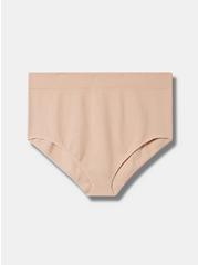Seamless Ribbed High-Rise Brief Panty, ROSE DUST, hi-res