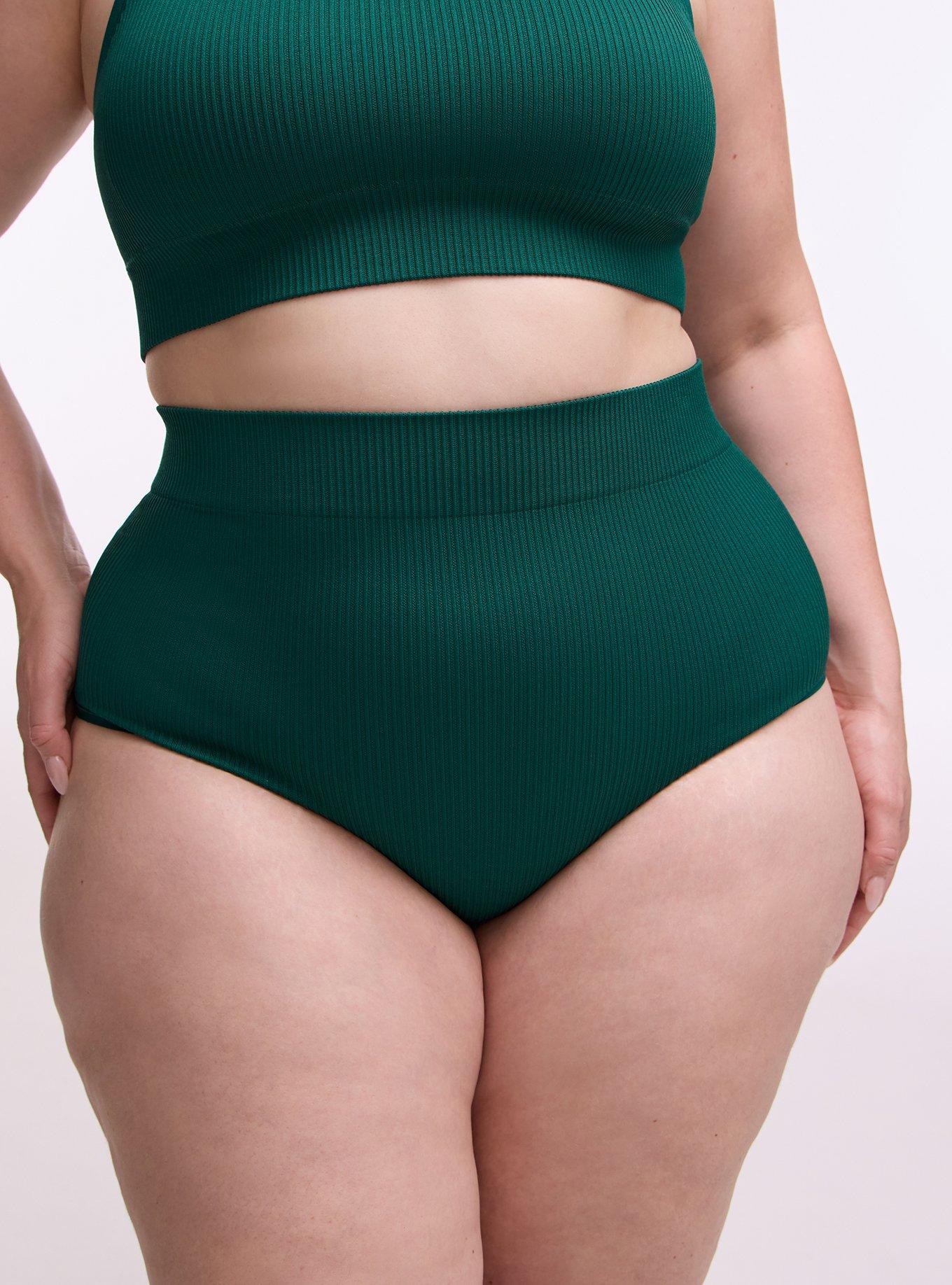 Seamless Rib High-Rise Brief Panty, BOTANICAL GARDEN, alternate