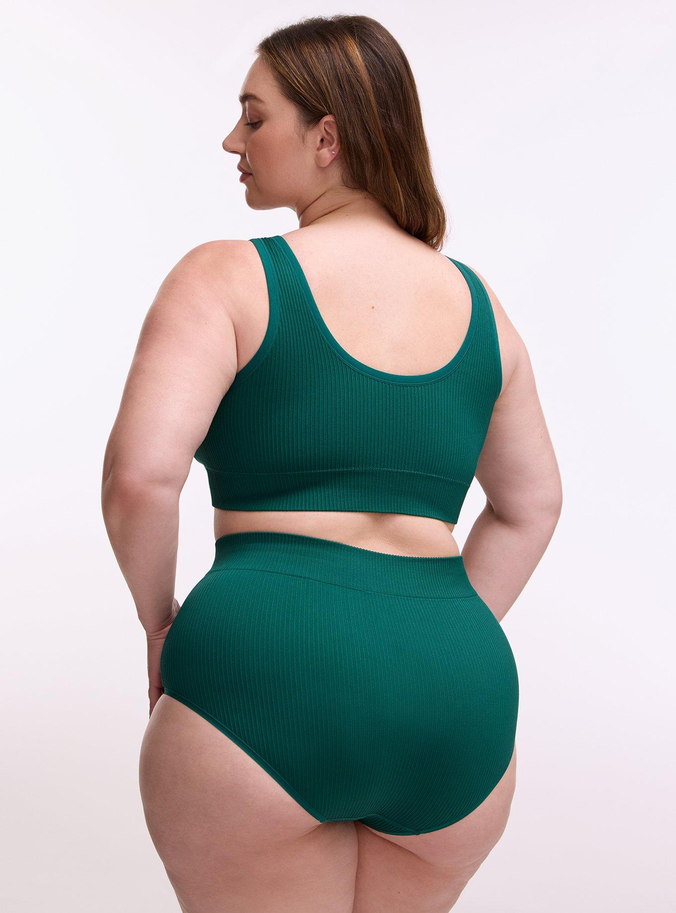 Seamless Rib High-Rise Brief Panty, BOTANICAL GARDEN, alternate