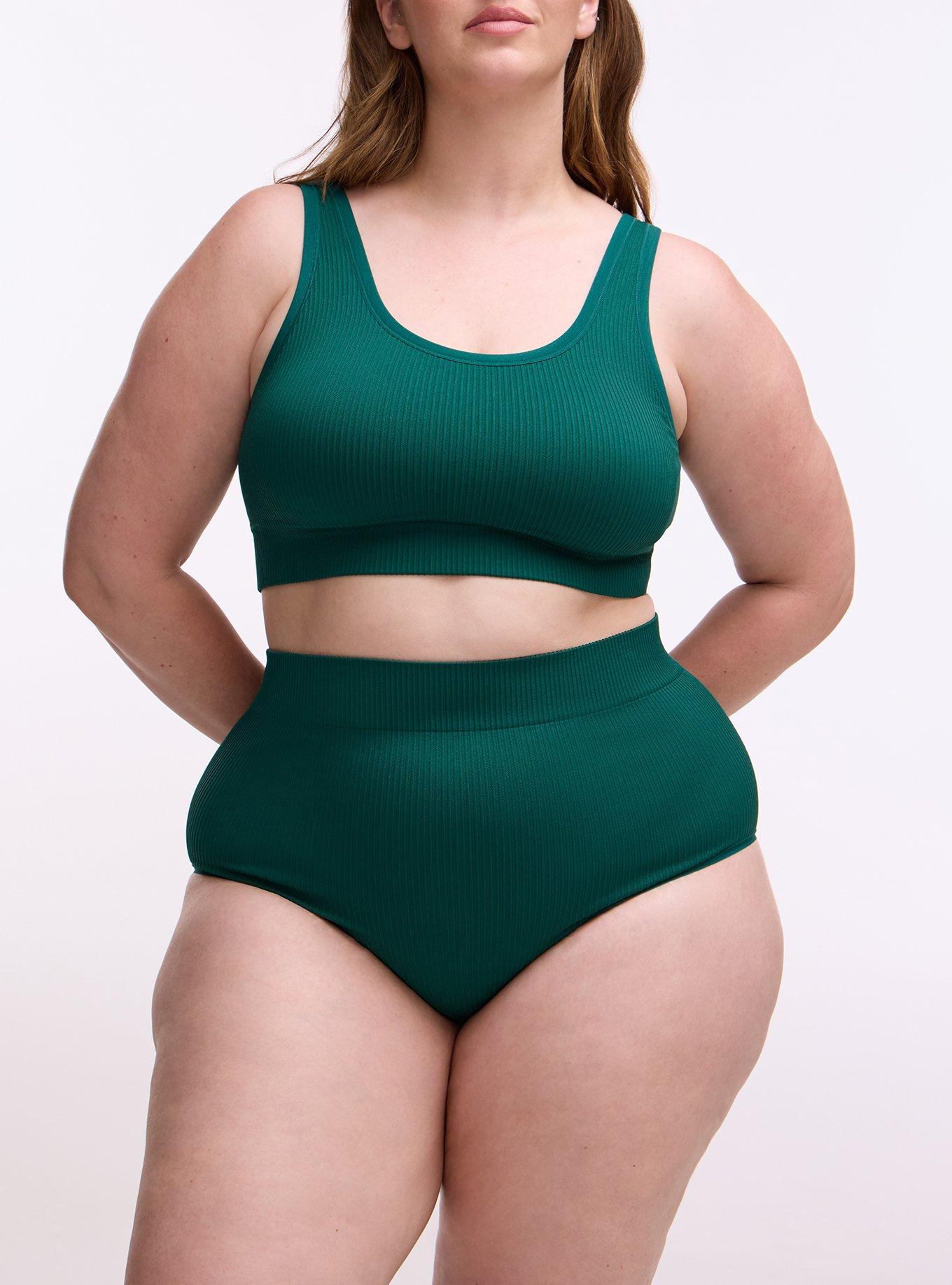Seamless Rib High-Rise Brief Panty, BOTANICAL GARDEN, alternate