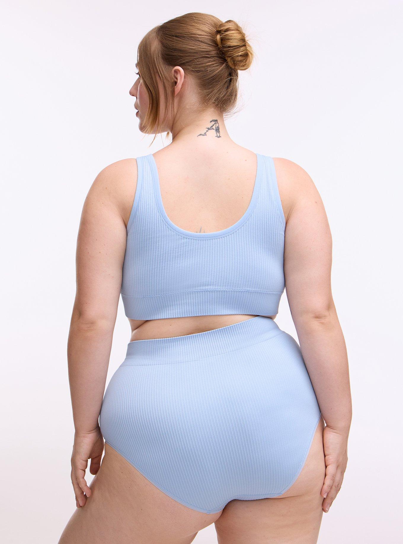 Seamless Rib High-Rise Brief Panty, CHAMBRAY BLUE, alternate